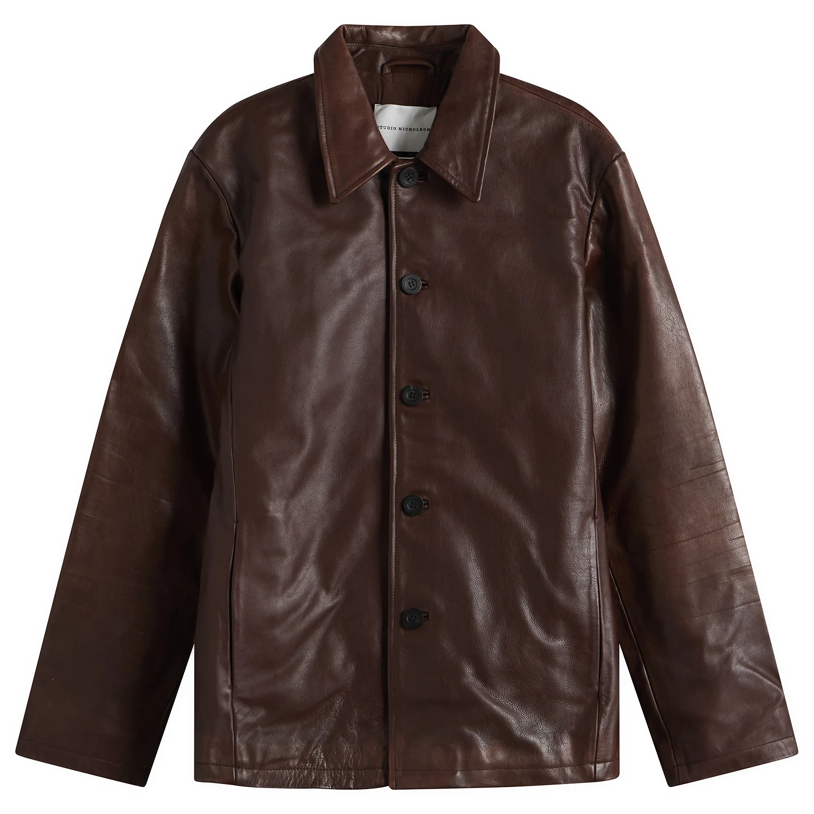 Studio Nicholson Landau Slim Fit Leather Jacket