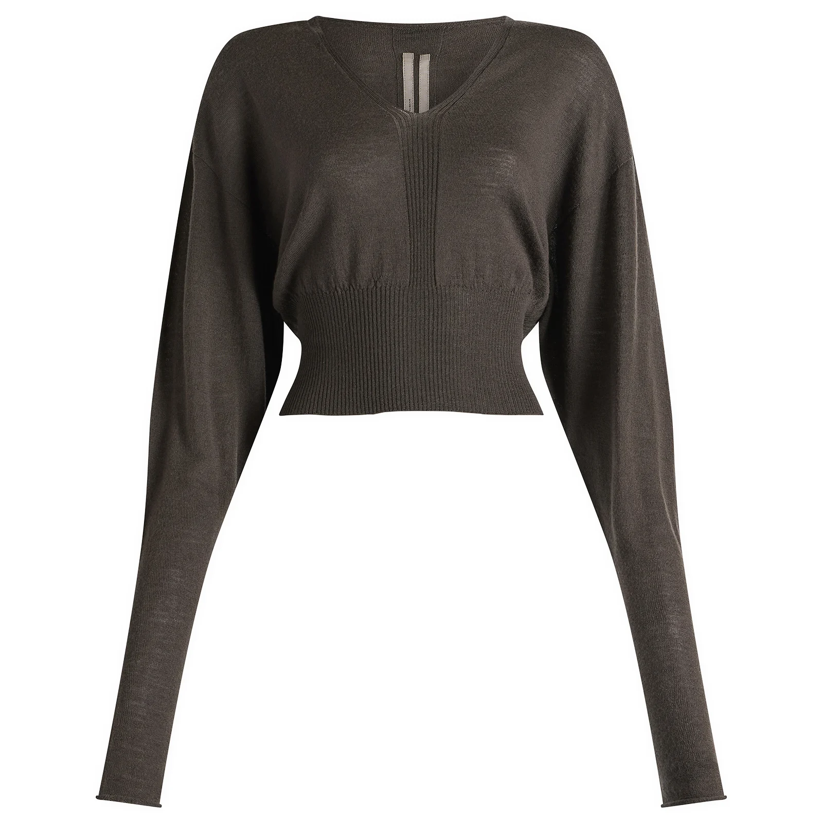 Rick Owens V-Neck Cropped Jumper