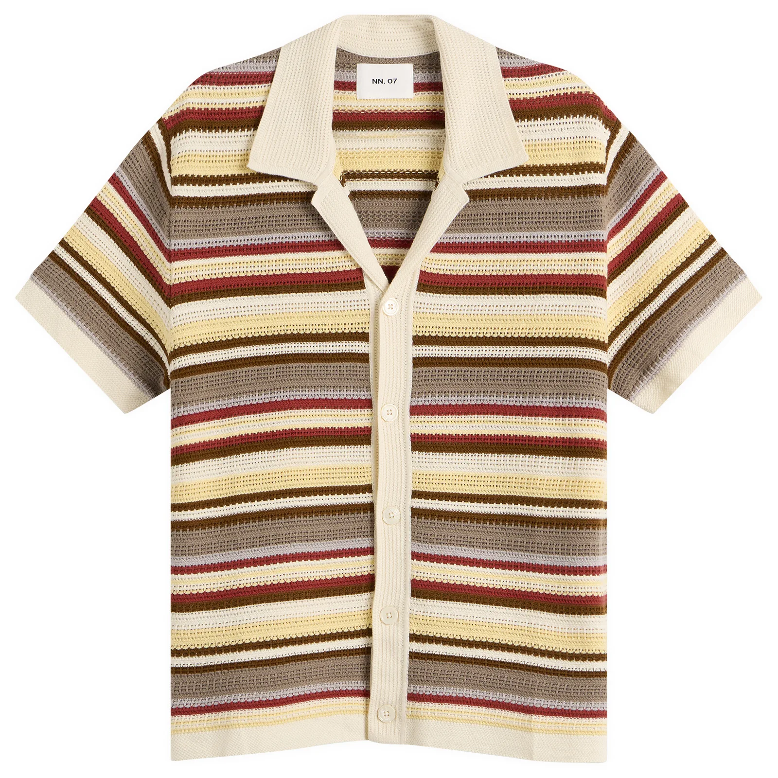 NN07 Lars Stripe Polo Cardigan