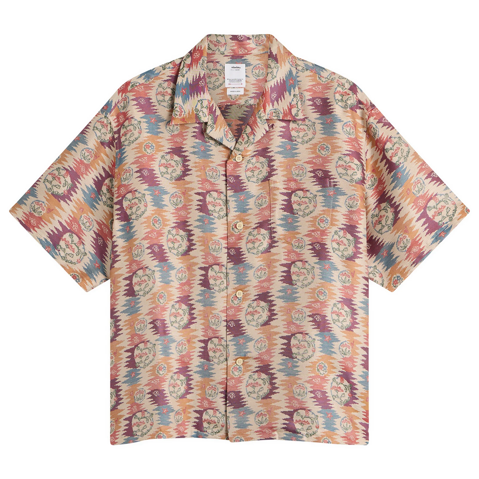 Visvim Crosby Jacquard Silk Short Sleeve Shirt