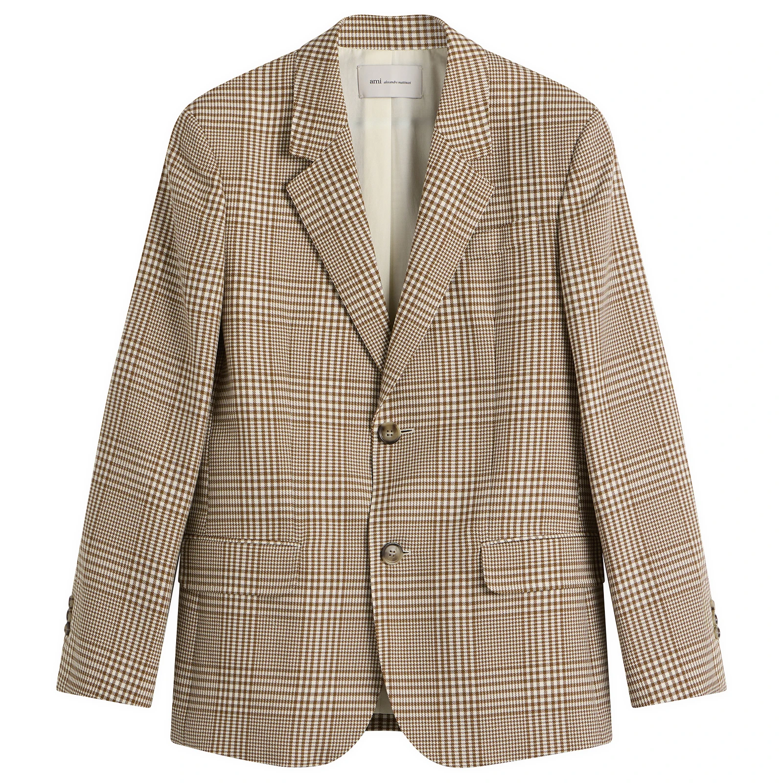 AMI Paris Prince of Wales Wool Blazer