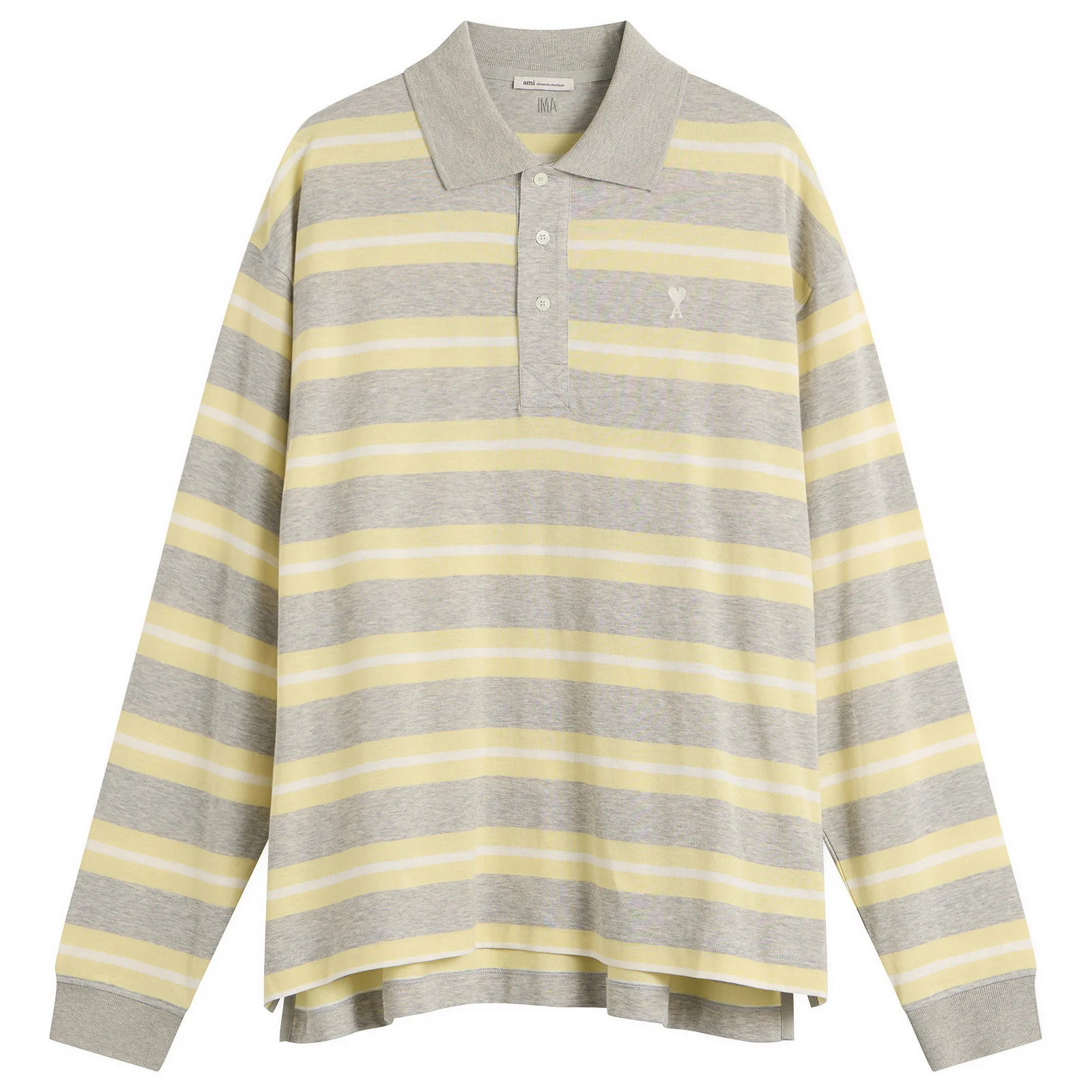AMI Paris Mercerised Jersey ADC Stripe Polo