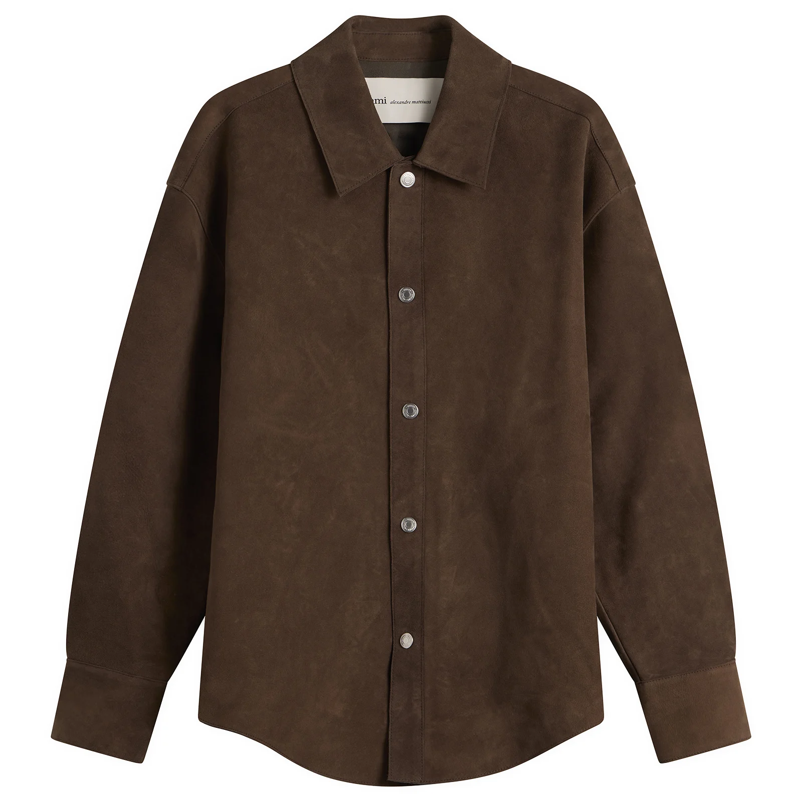 AMI Paris Suede Buttoned Overshirt