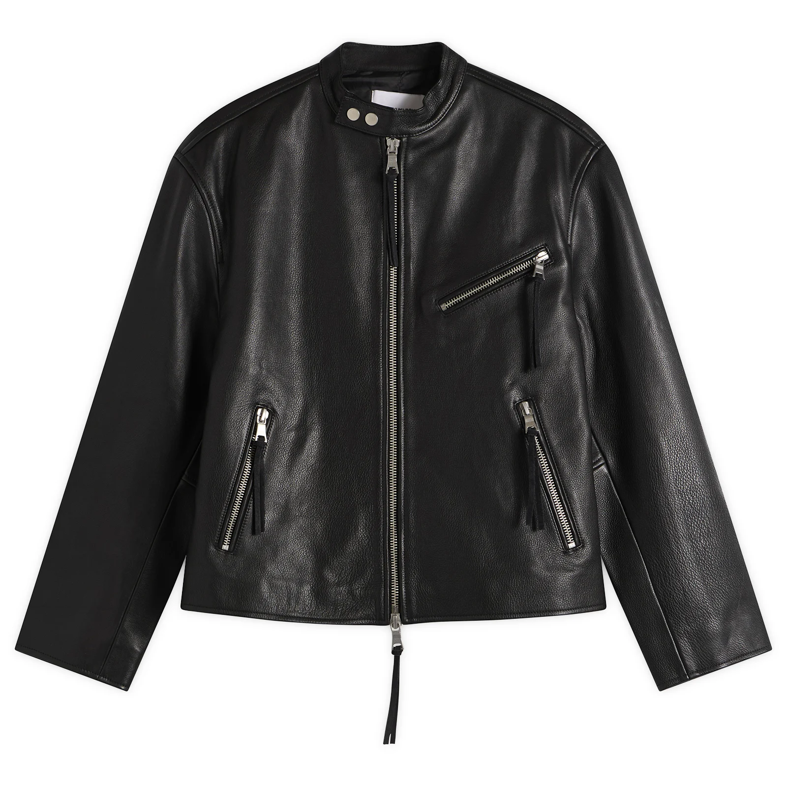 MKI Cropped Leather Racer Jacket