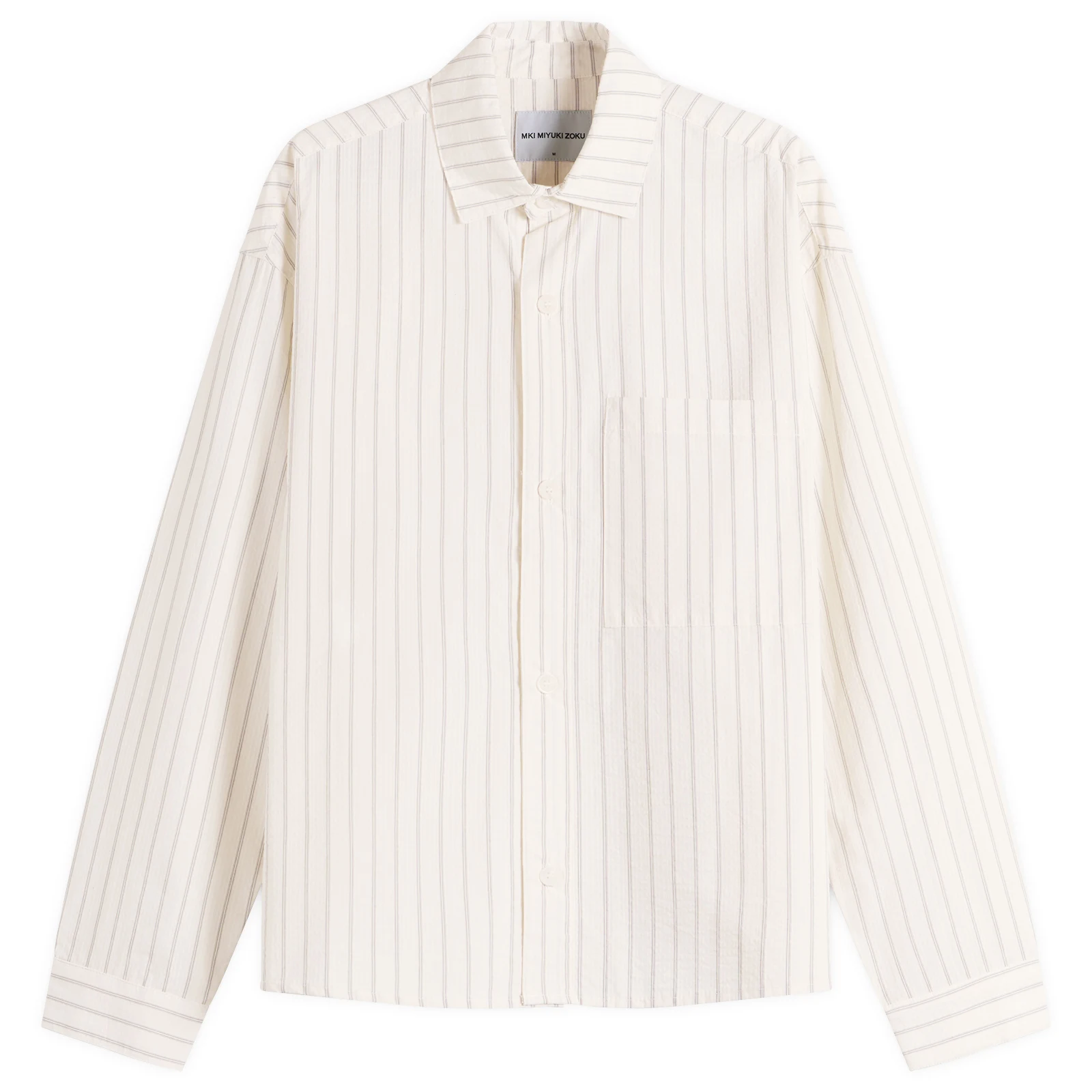 MKI Seersucker Stripe Box Dress Shirt