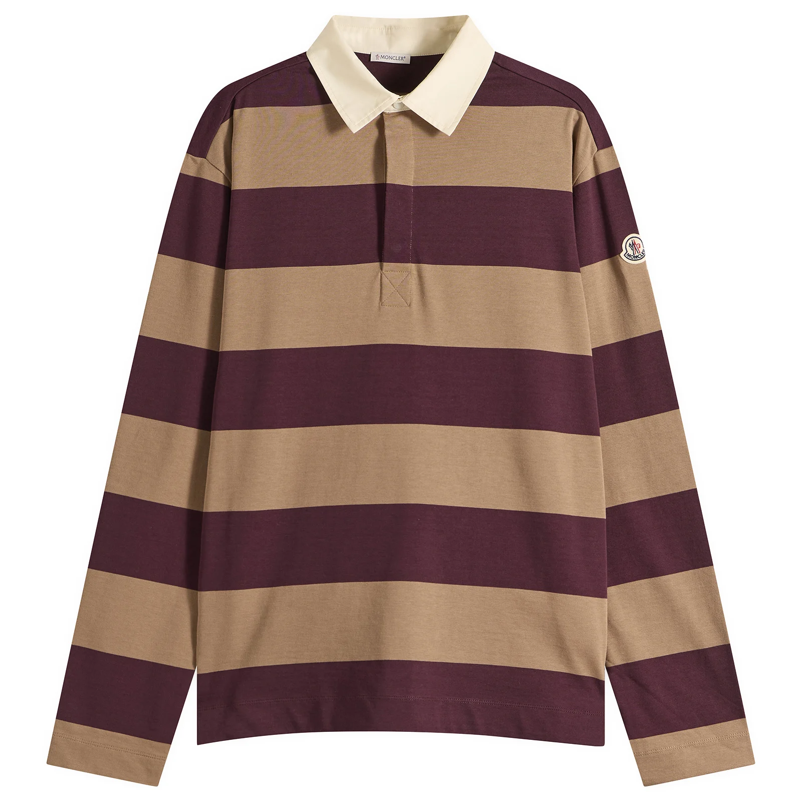 Moncler Stripe Cotton Polo Shirt