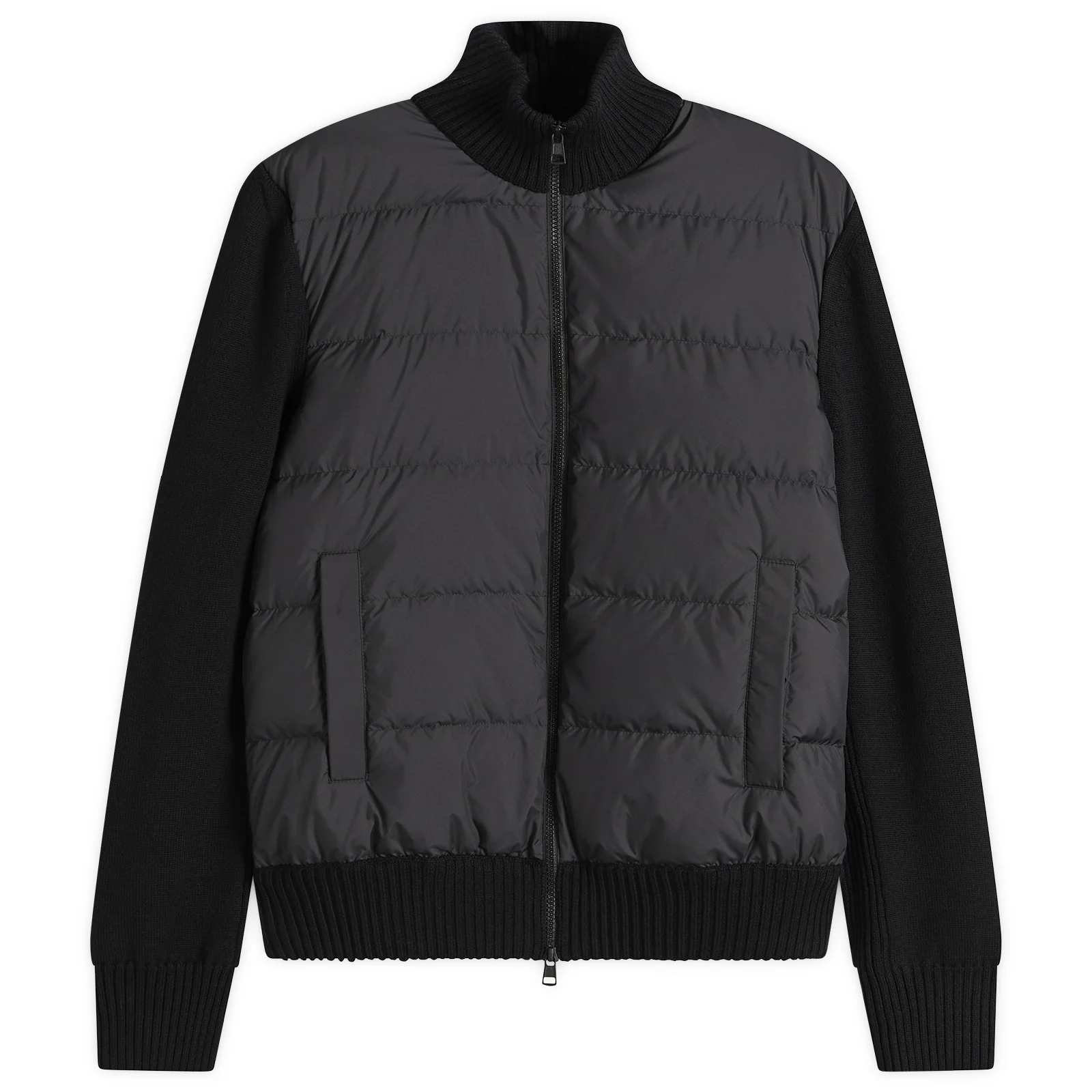 Moncler Hybrid Padded Front Wool Zip Jacket
