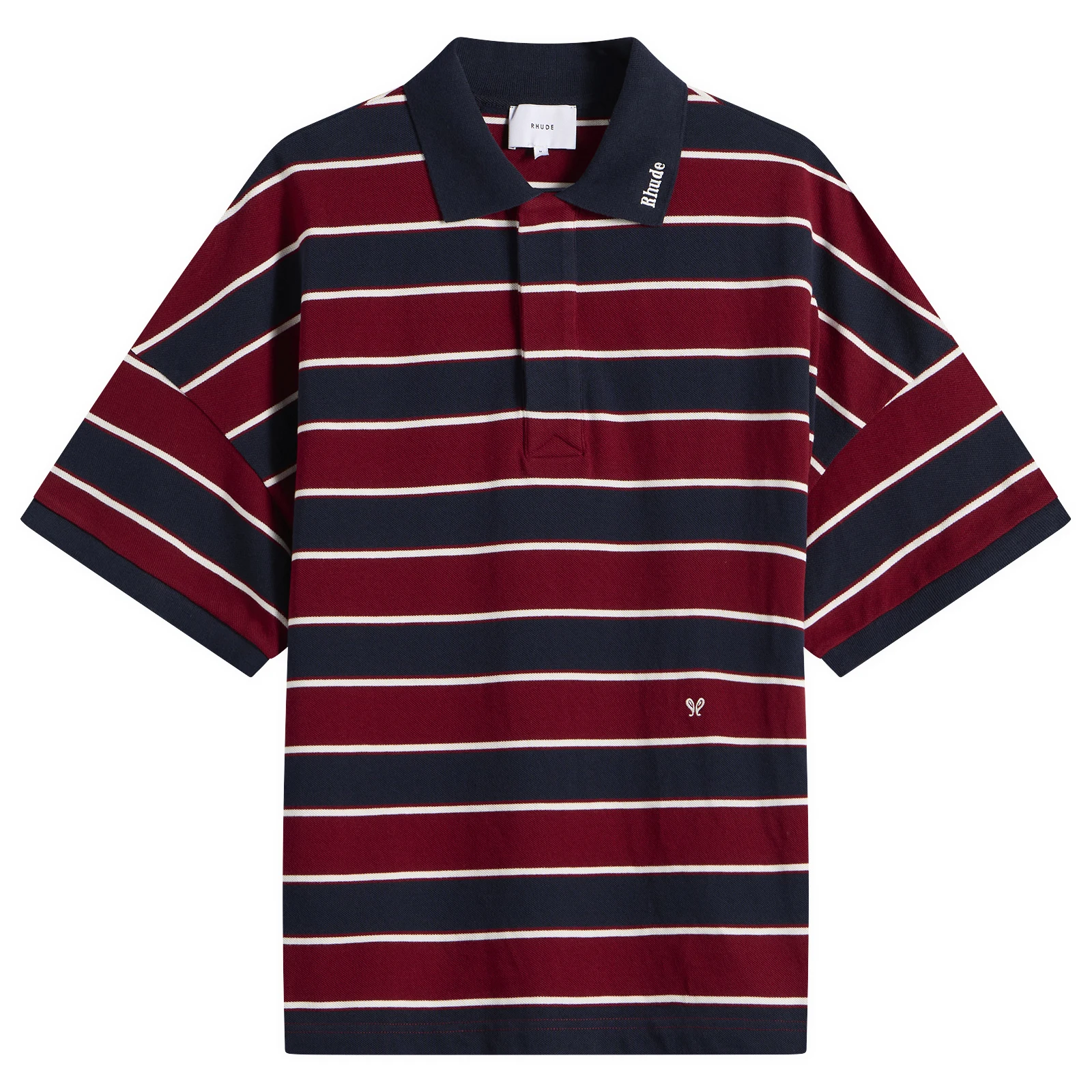 Rhude Fontaine Striped Polo Shirt