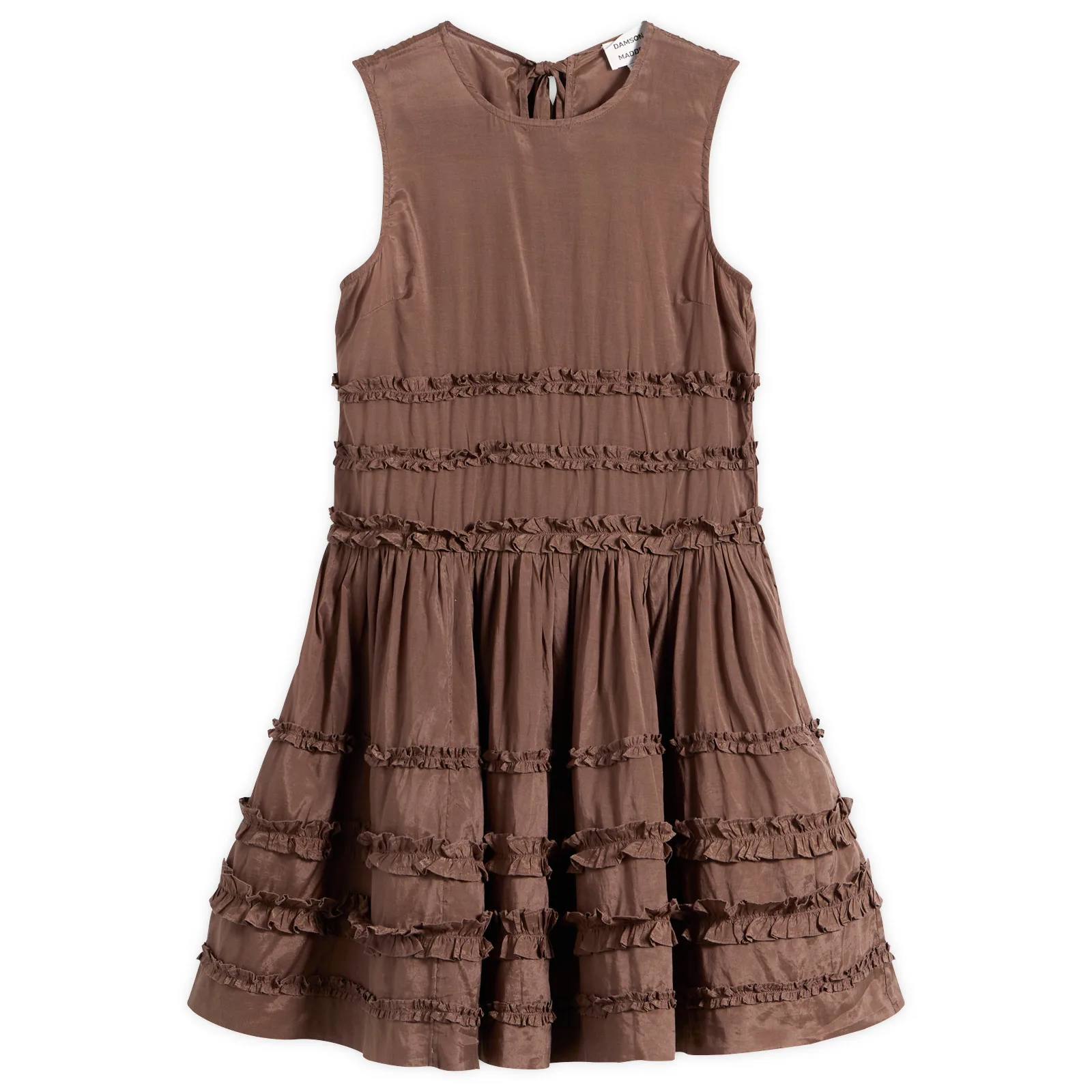 Damson Madder Reed Drop Waist Ruffle Midi Dress