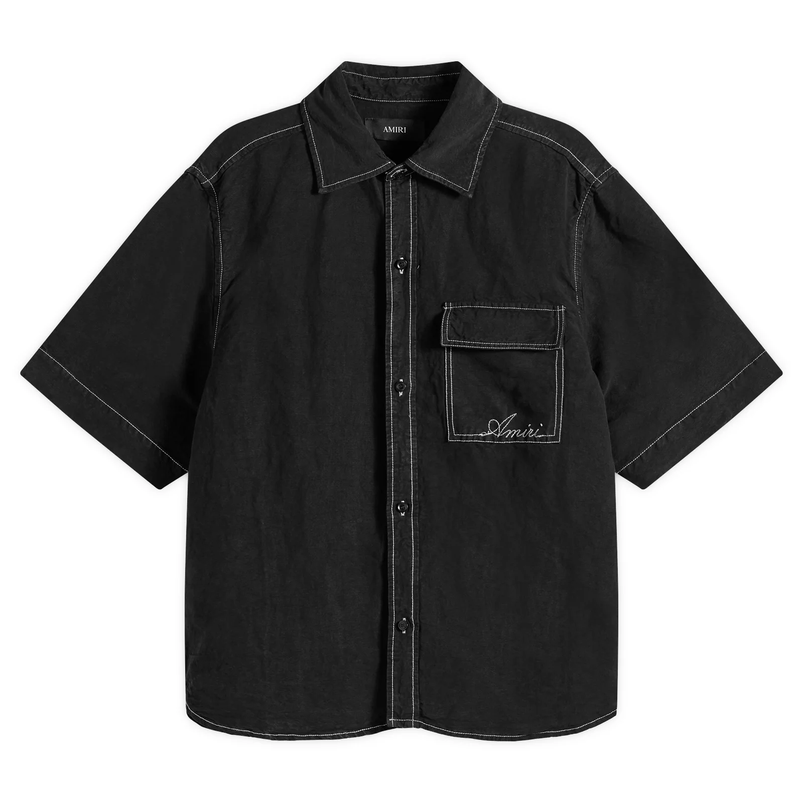 Amiri Script Linen Shirt