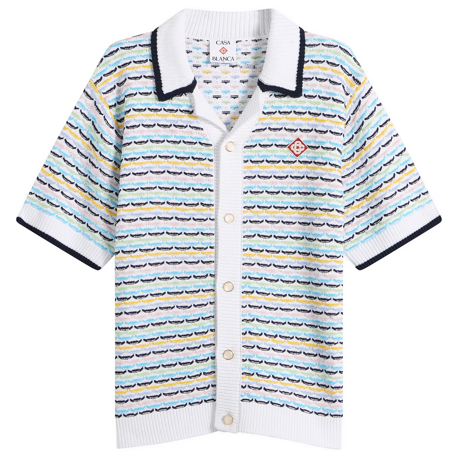 Casablanca Tuck Stitch Short Sleeve Shirt