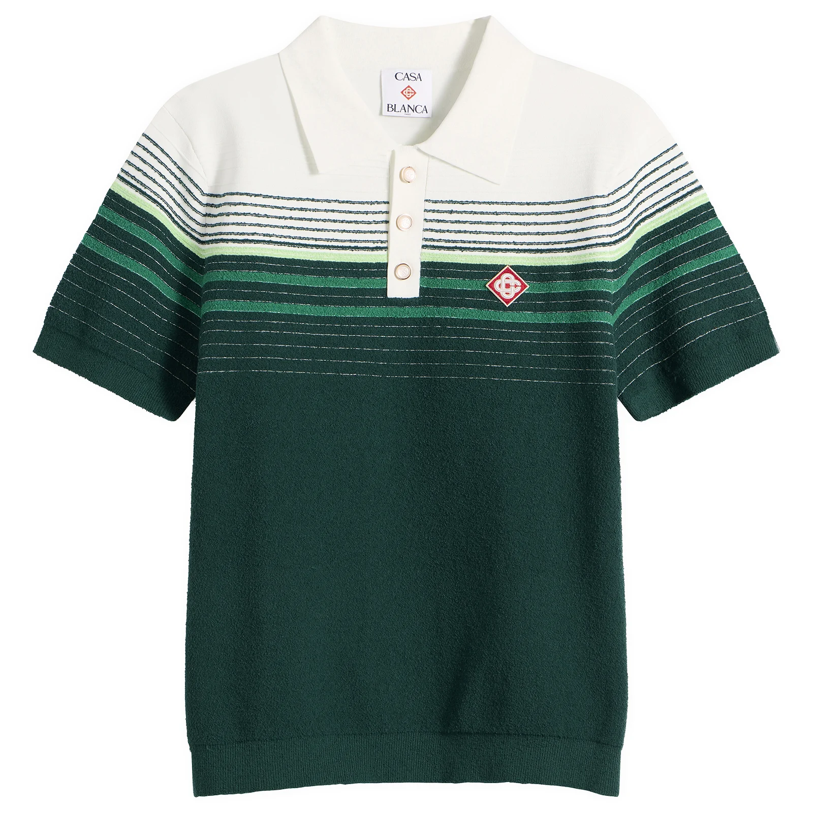Casablanca Boucle Stripe Polo Shirt