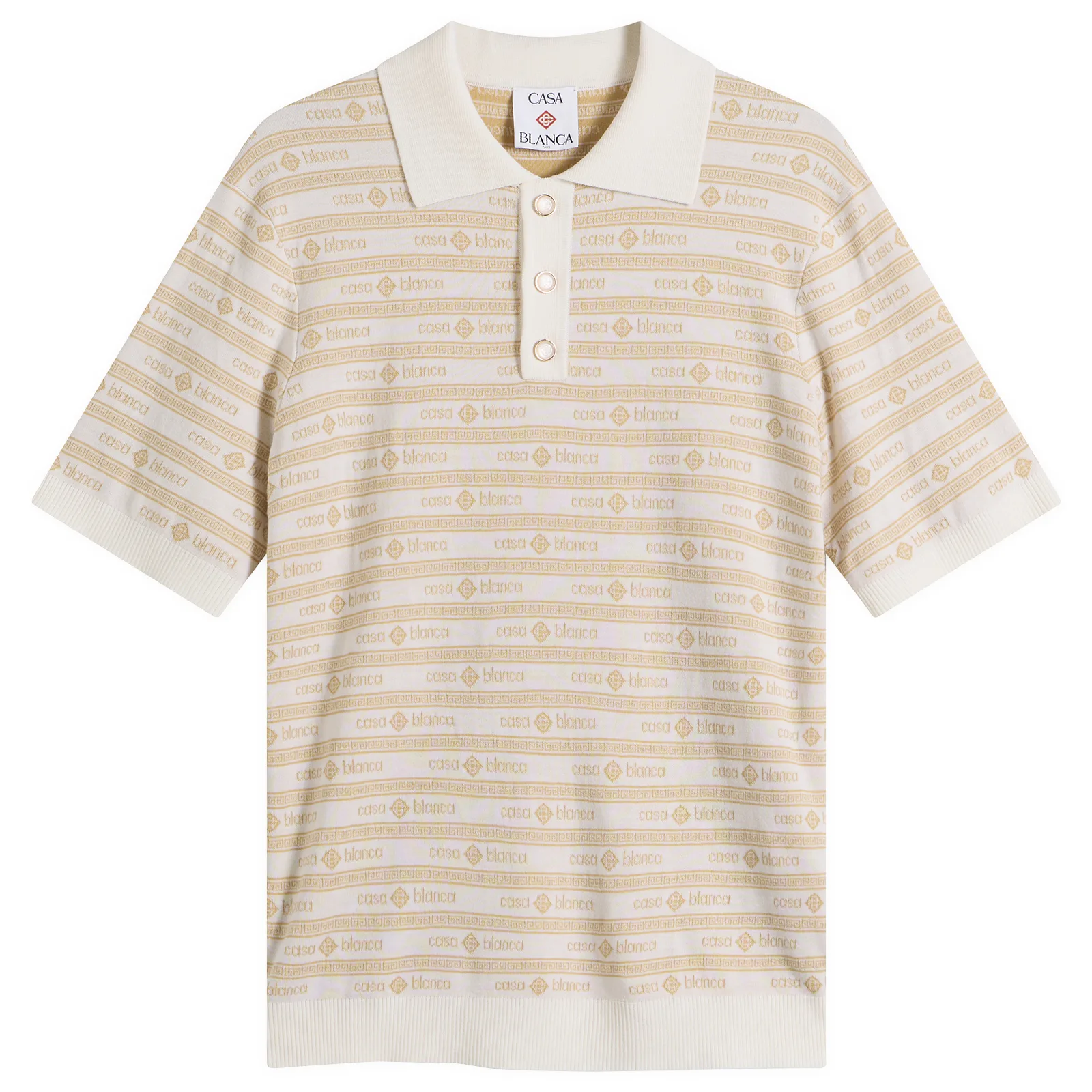 Casablanca Wordmar Merino Wool Polo