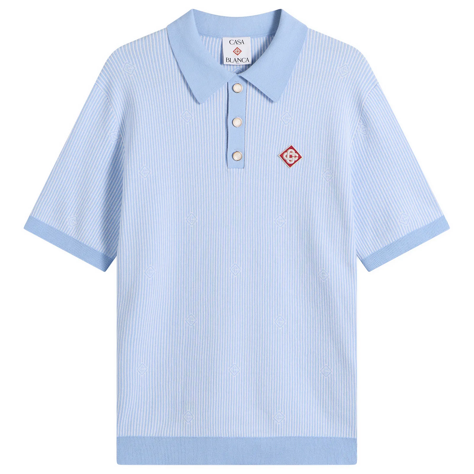 Casablanca Pinstripe Polo Shirt