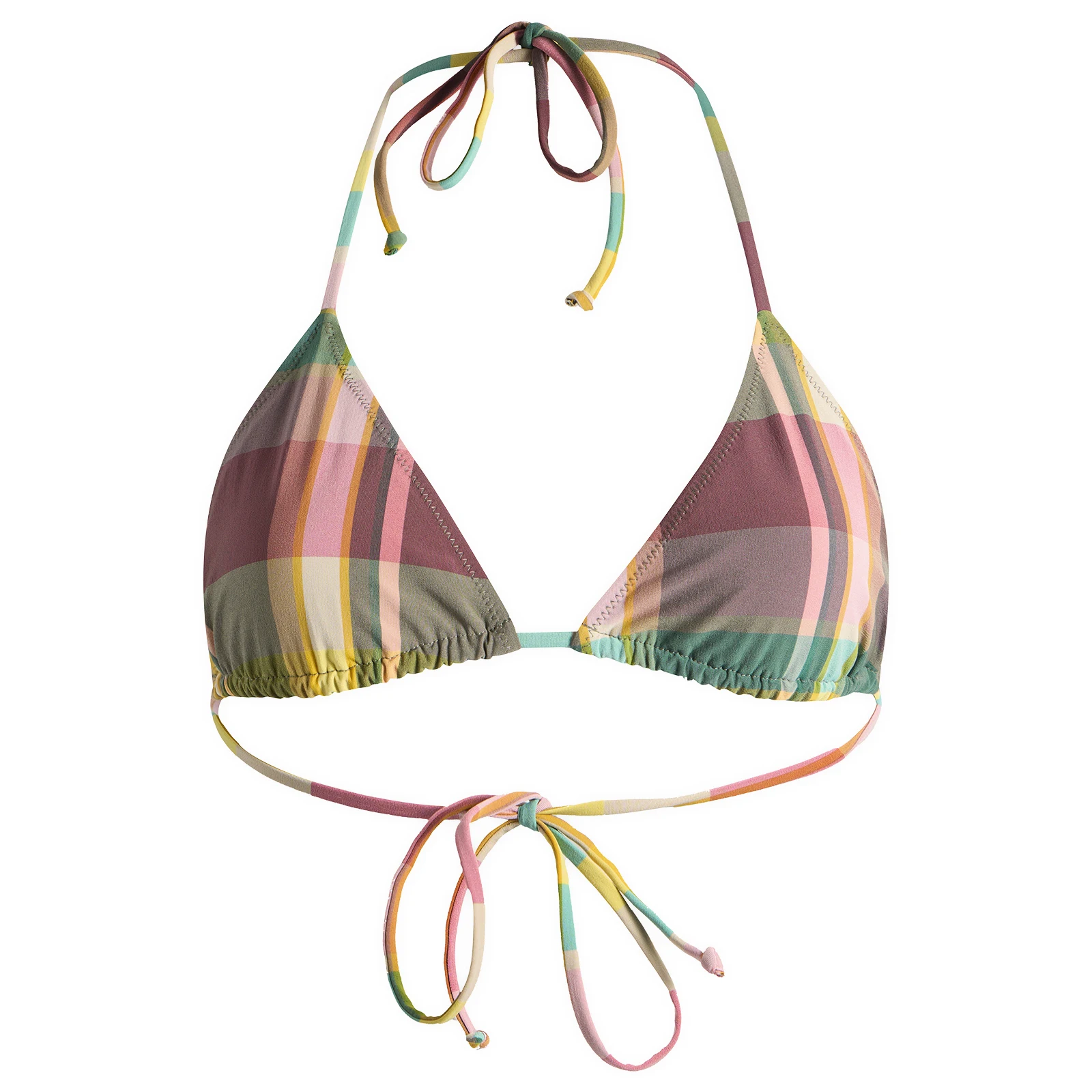 Fruity Booty Check Bikini Halter Top