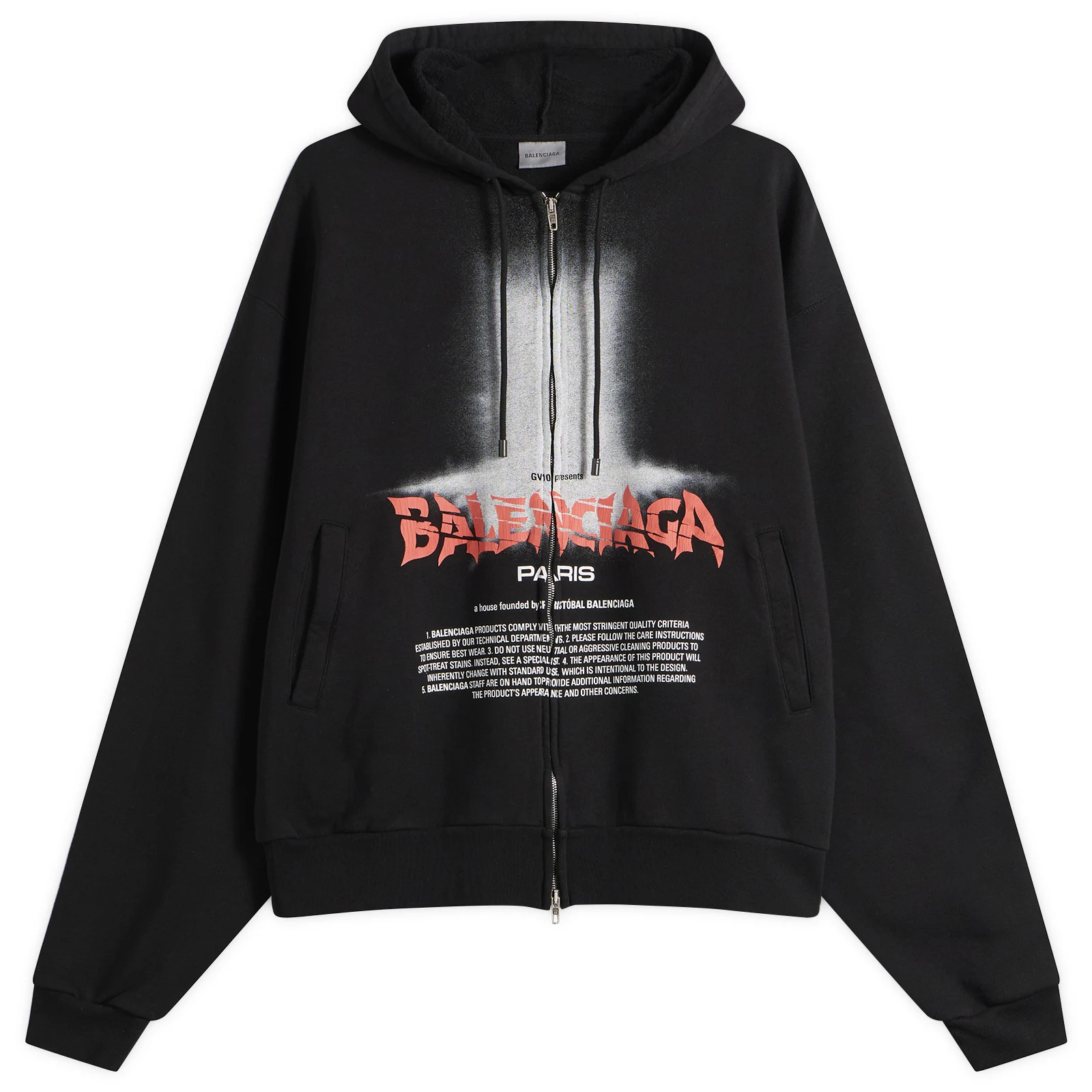 Balenciaga Oversized Zip-Up Hoodie