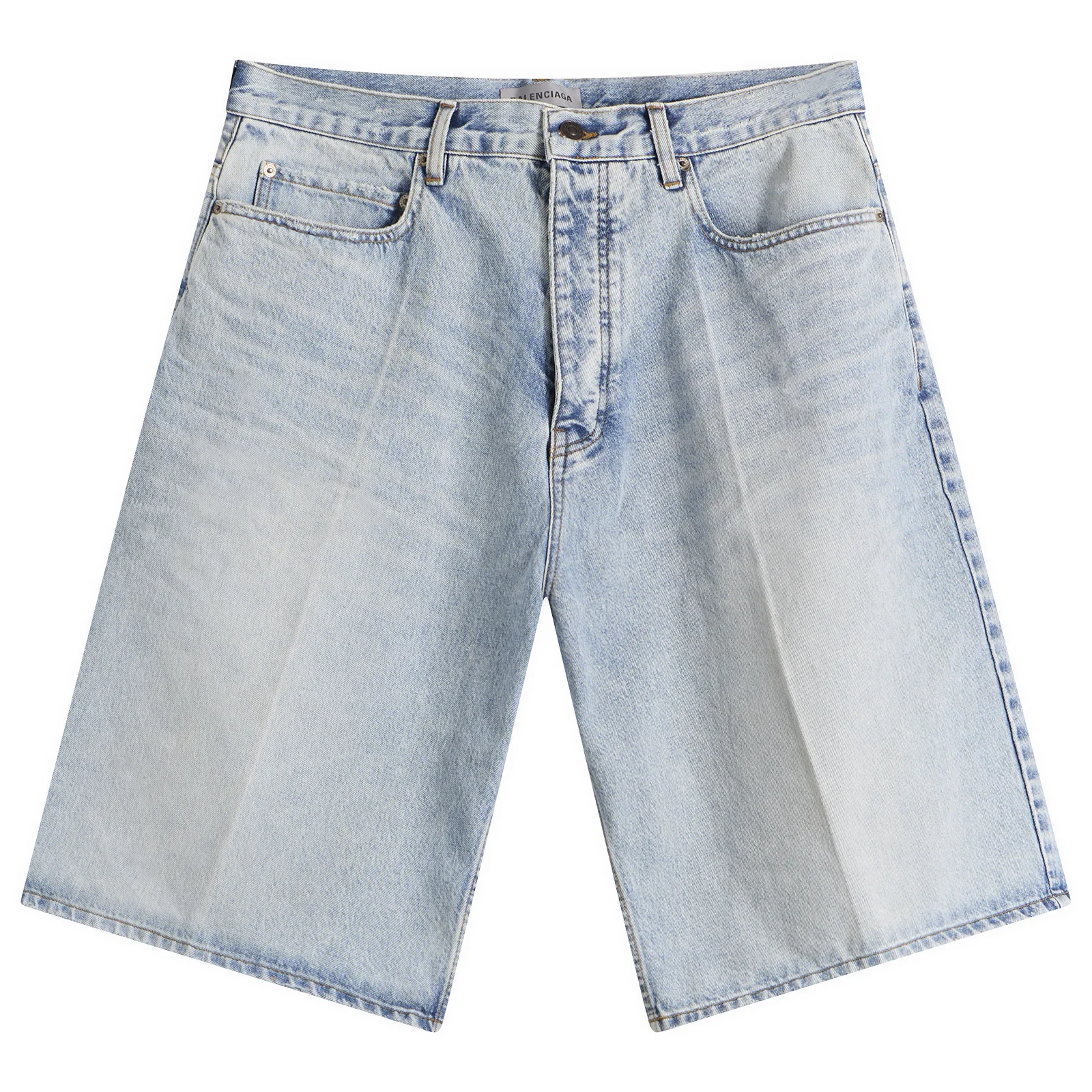 Balenciaga Stay Press Vintage Denim Shorts