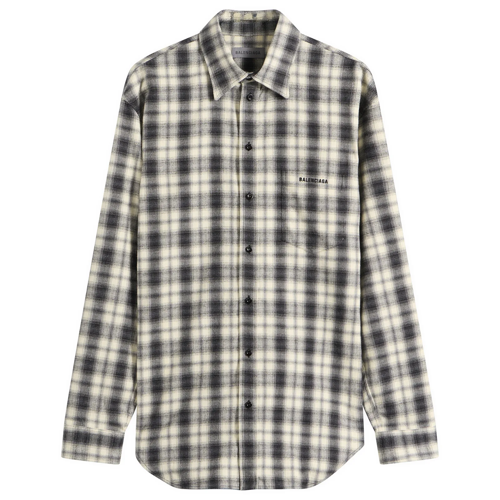 Balenciaga Regular Fit Check Flannel Shirt