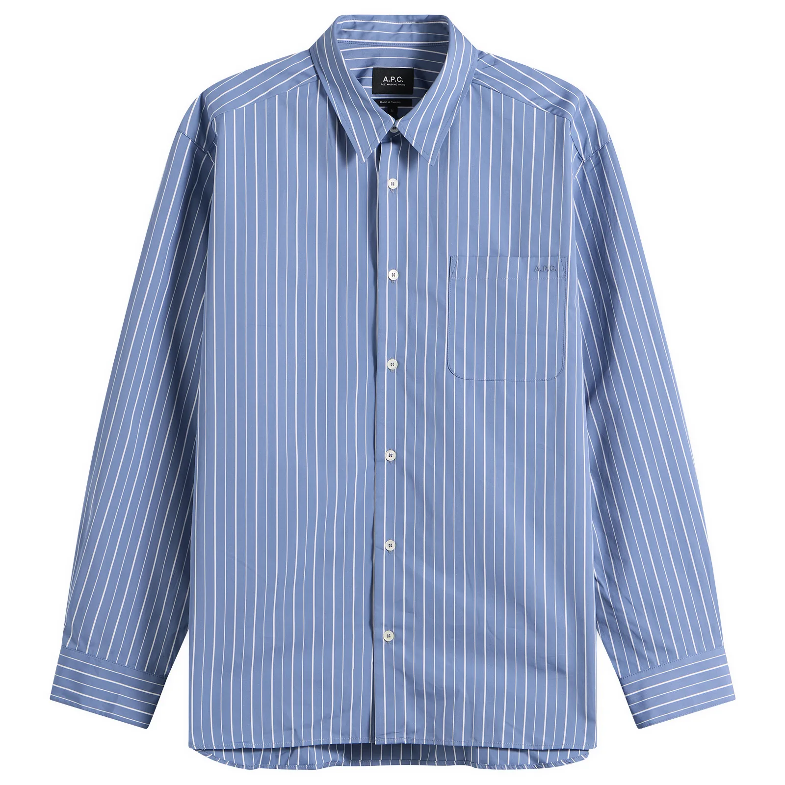 A.P.C. Loose-fit blue striped shirt
