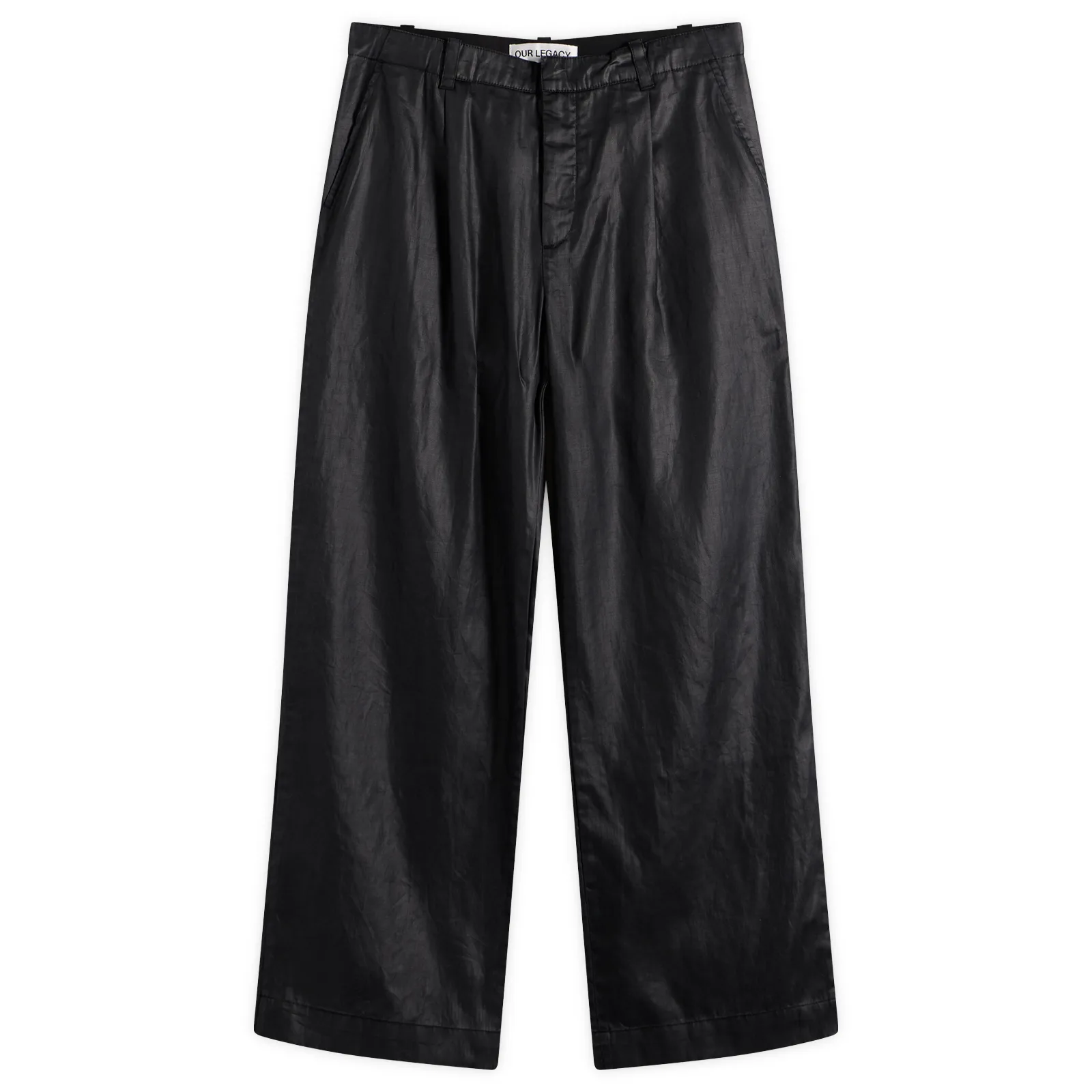 Our Legacy Lacquer Black Mirror Tencel Still Chino