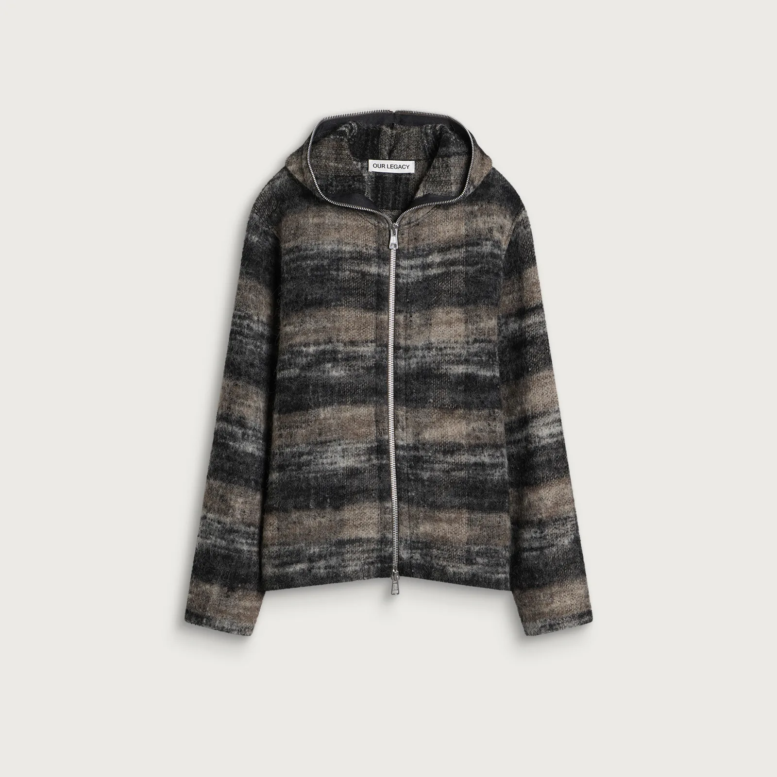 Our Legacy Woods Check Lofty Wool Full Zip Hood
