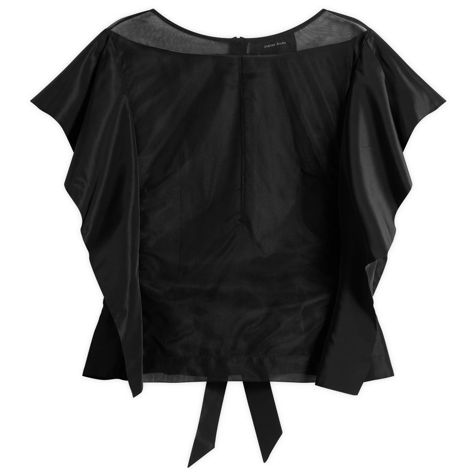 Simone Rocha Boxy Sheer Panel Top