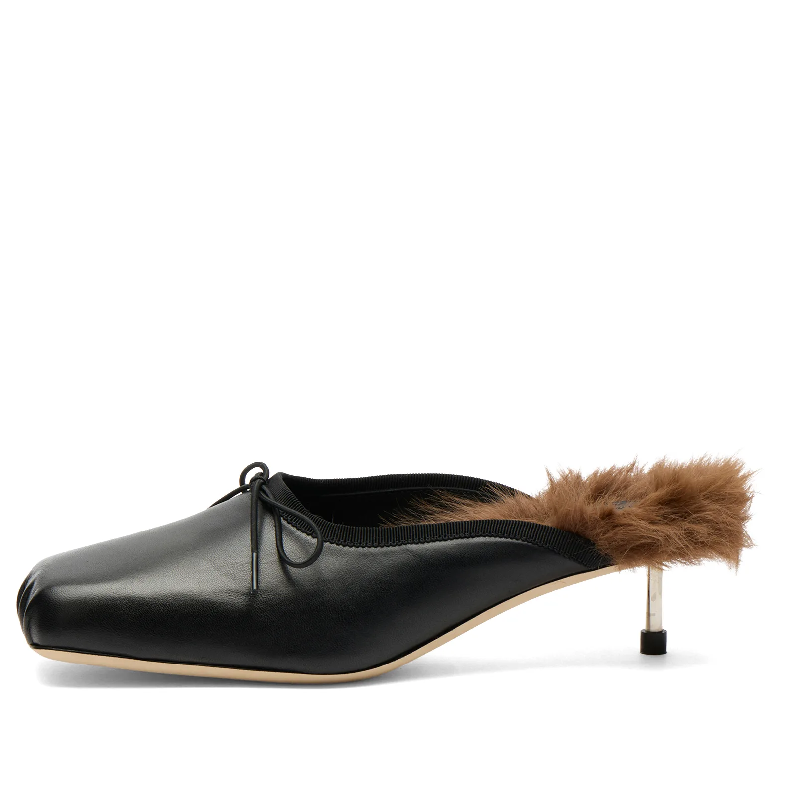 Simone Rocha Faux Fur Lined Pointe Mules