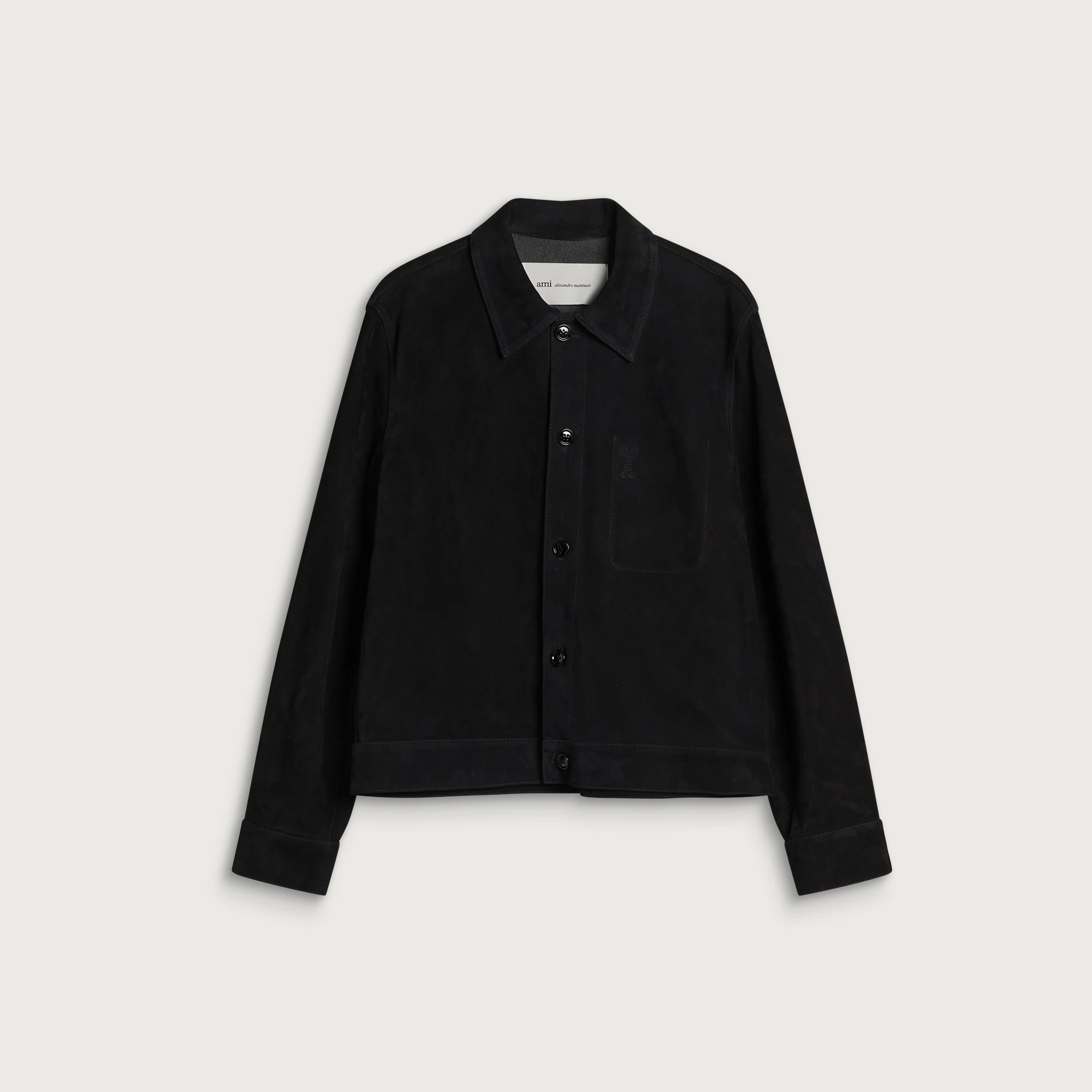 AMI Paris Suede Jacket With Embossed ADC