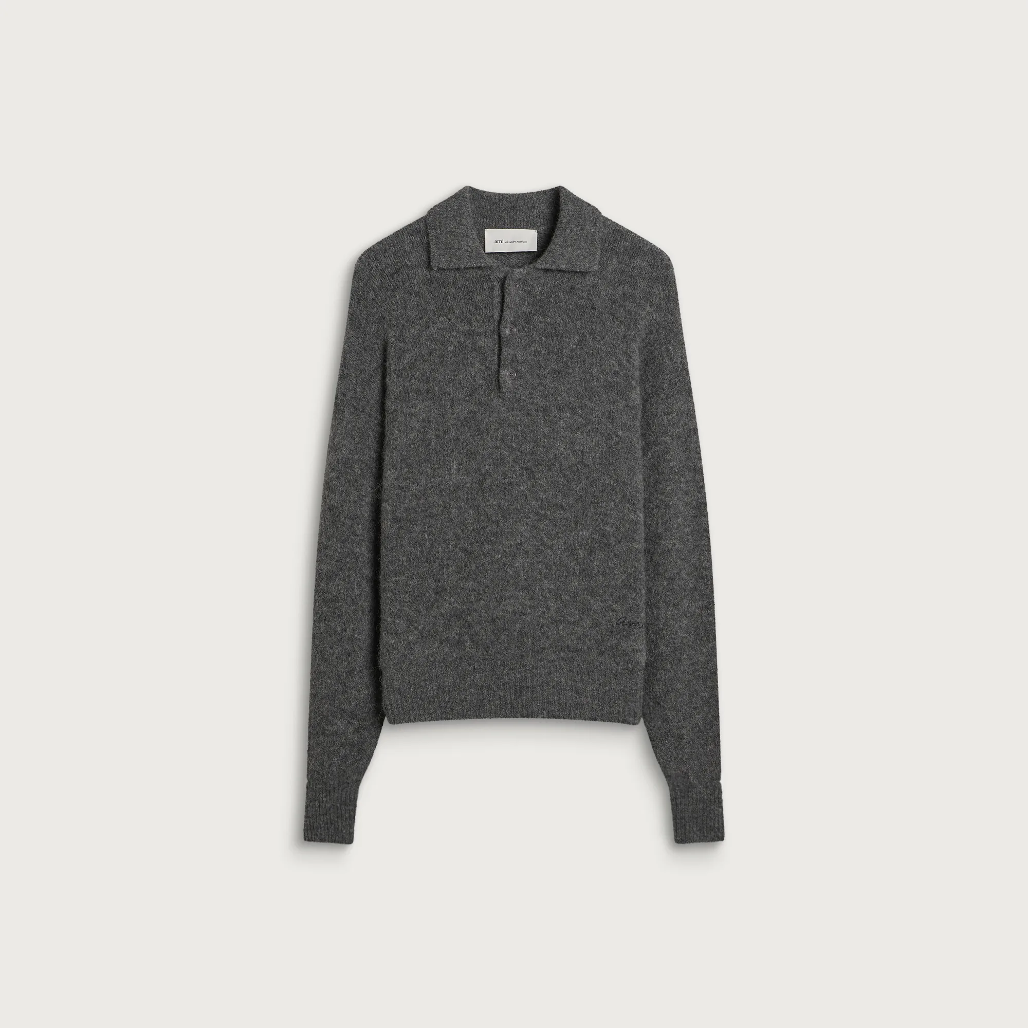 AMI Paris Wool And Alpaca Polo Sweater