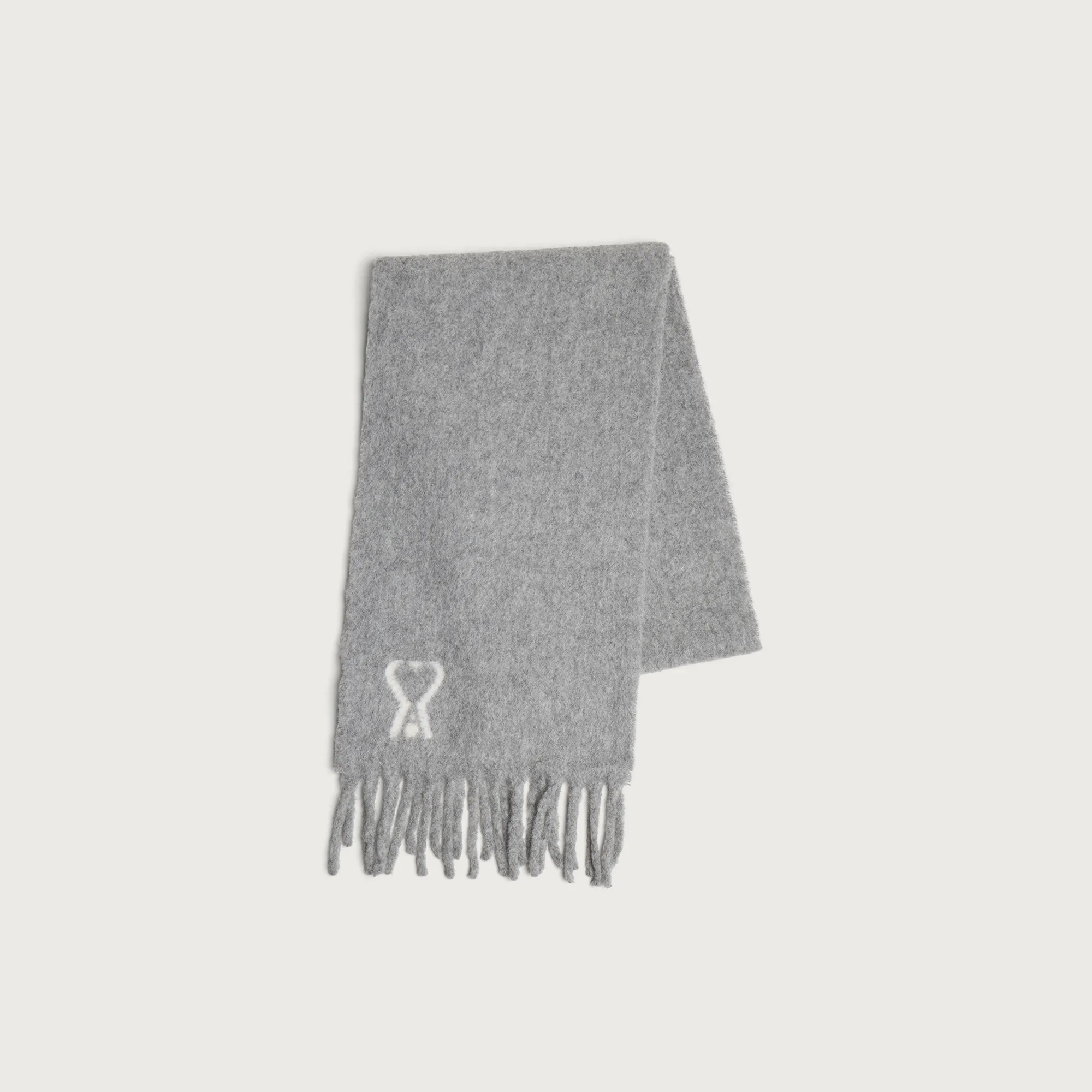 AMI Paris Alpaca ADC Jacquard Scarf