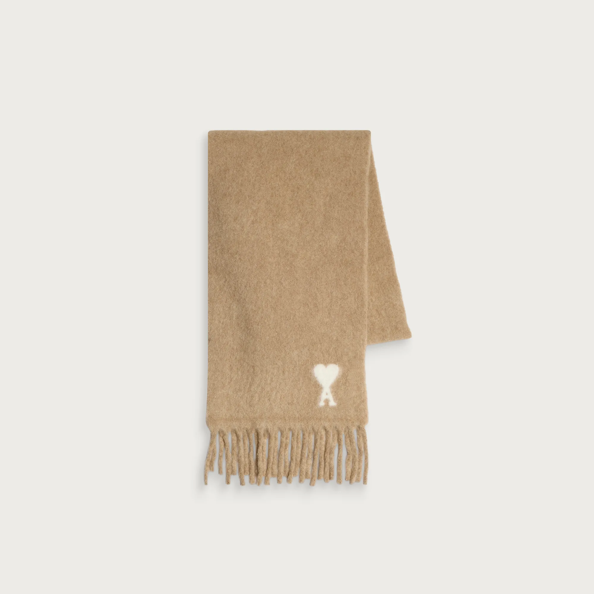 AMI Paris Alpaca ADC Jacquard Scarf