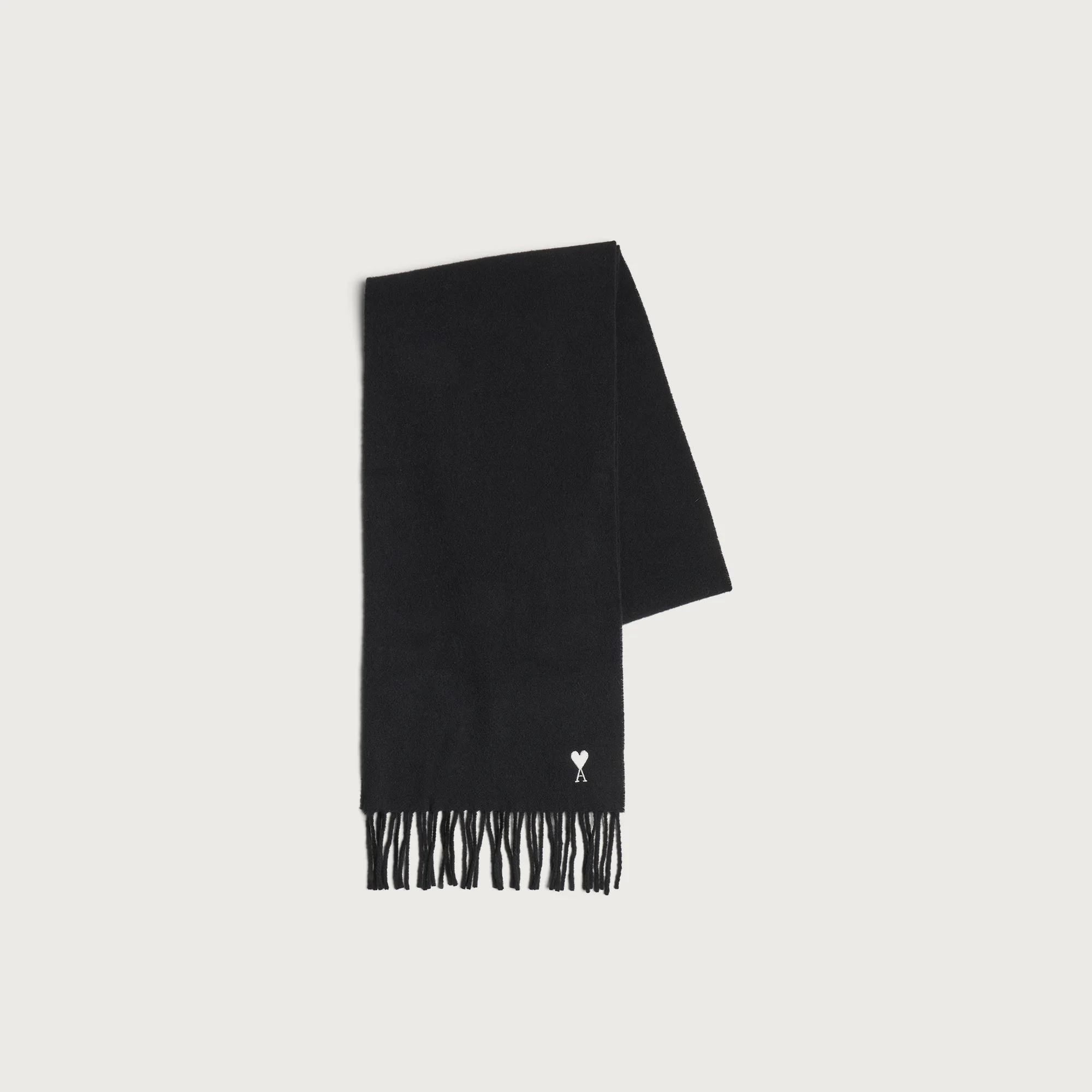 AMI Paris Wool ADC Embroidery Scarf