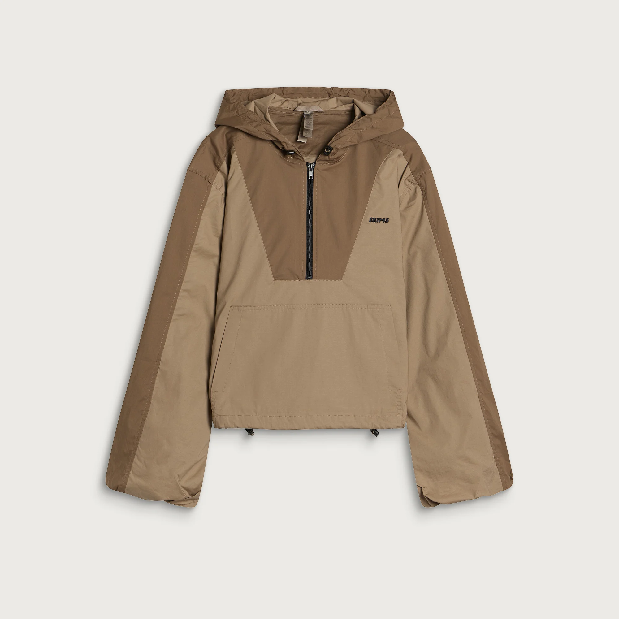 SKIMS Woven Cotton Half Zip Pullover