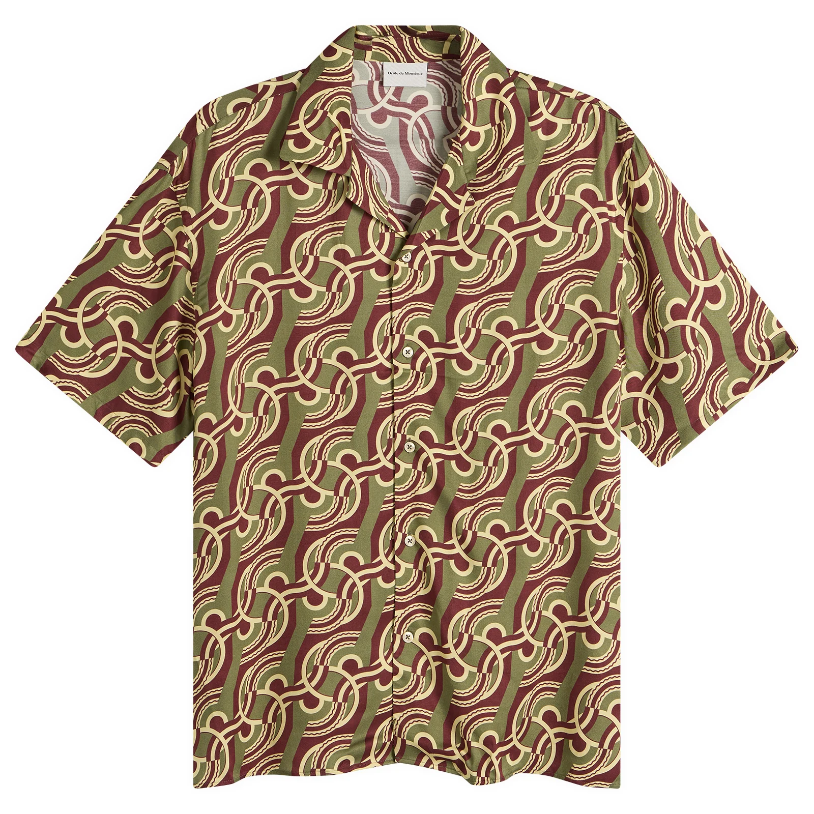 Drôle de Monsieur Viscose Chain Link Monogram Shirt