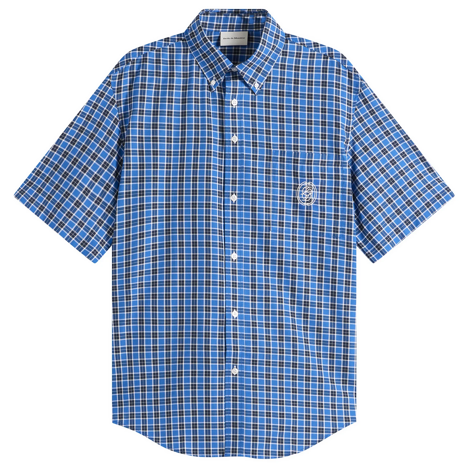 Drôle de Monsieur Short Sleeve Check Shirt
