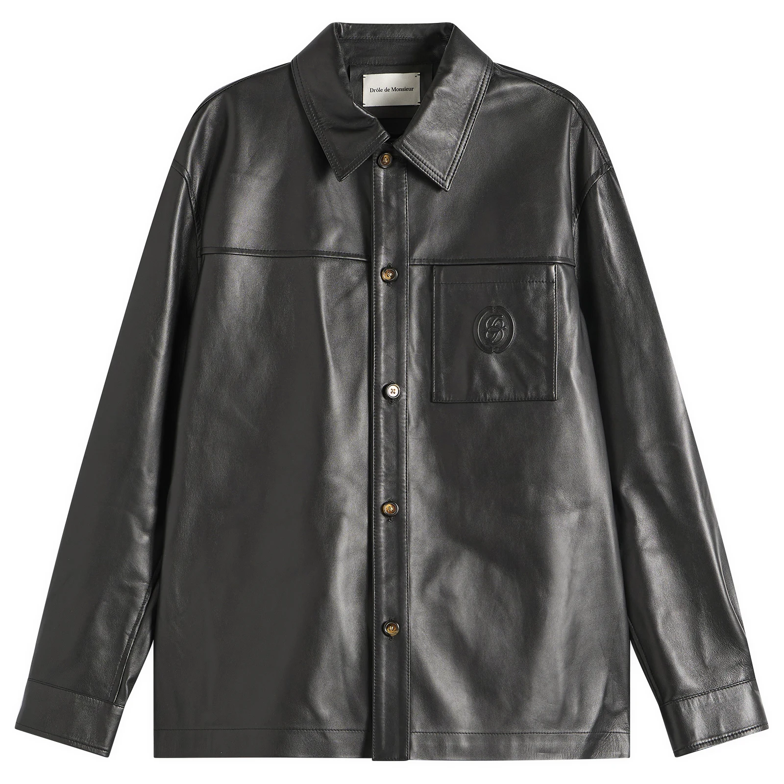 Drôle de Monsieur D Ornament Leather Shirt