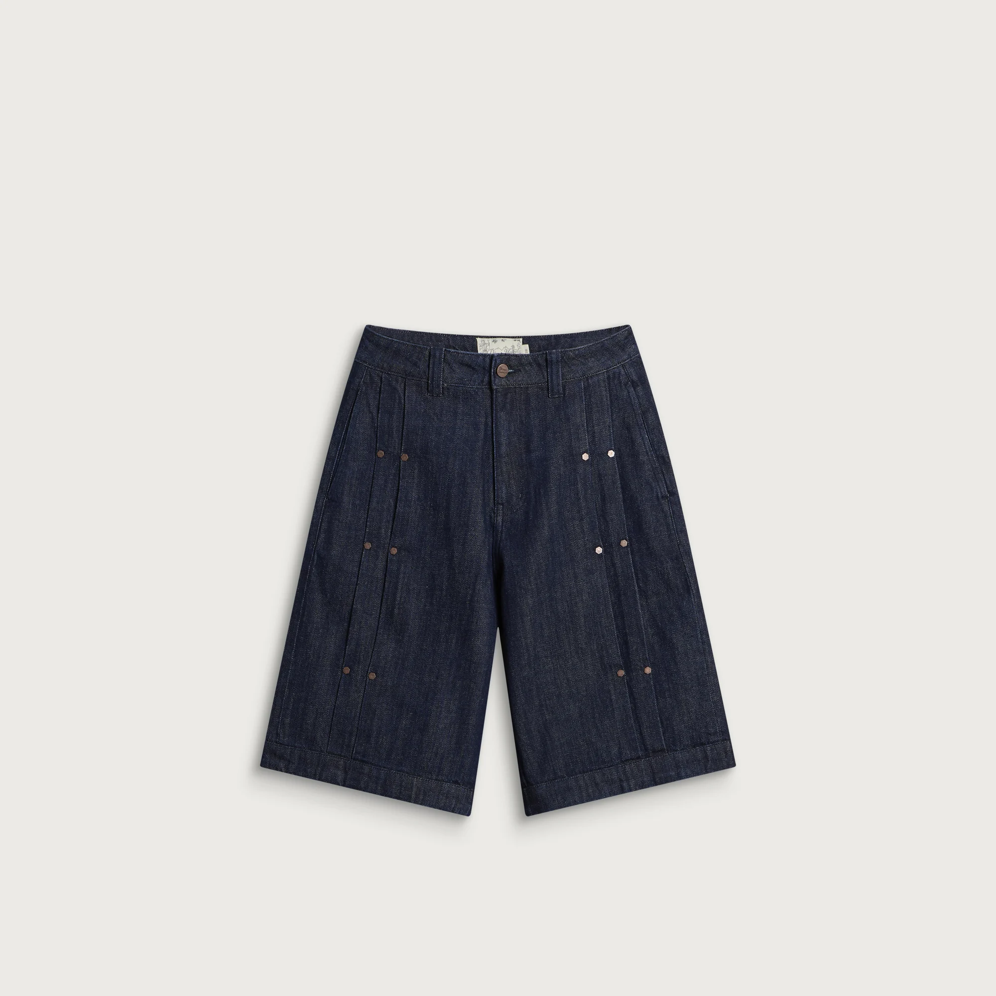 Dime Pleated Baggy Denim Short
