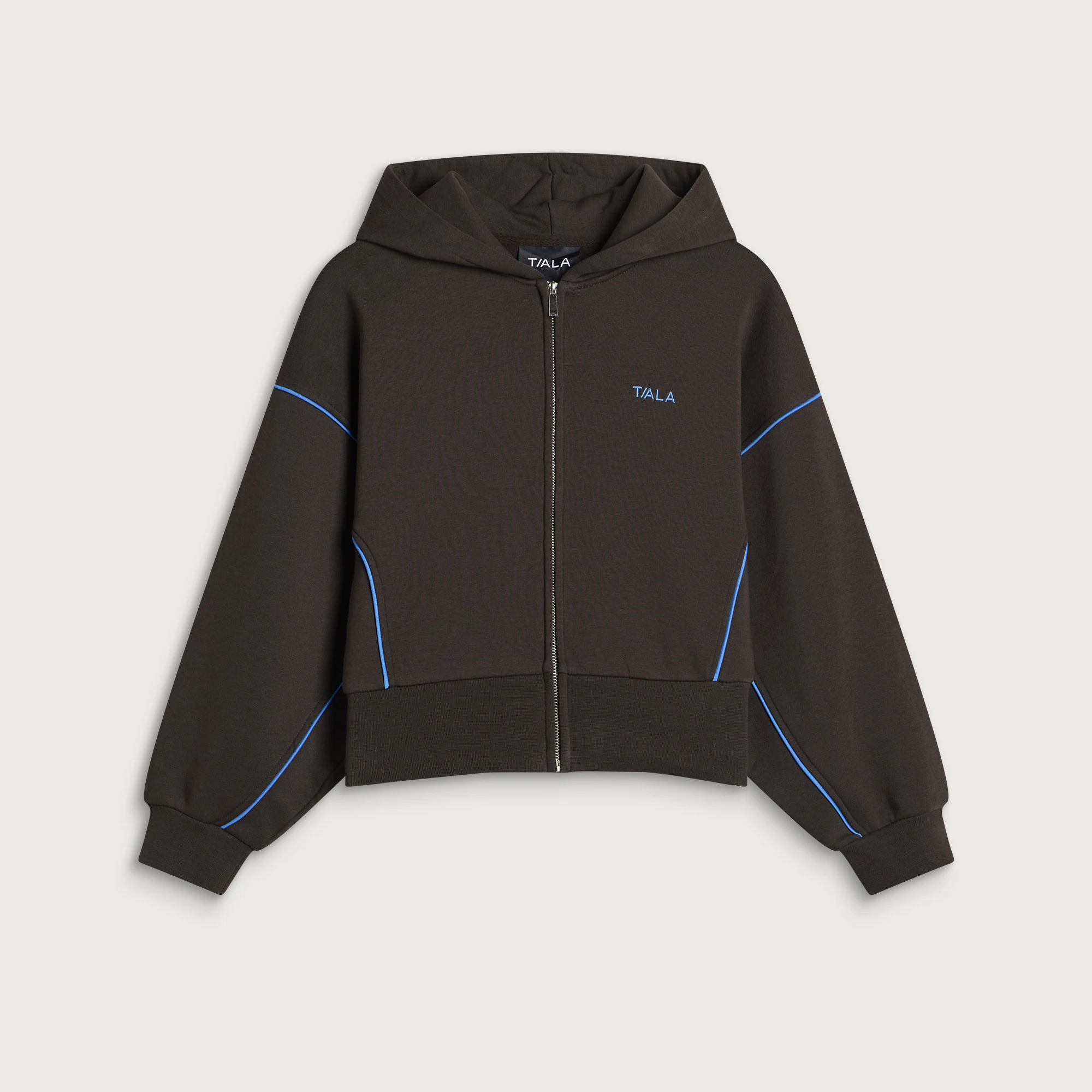 TALA Piped Cocoon Zip Through Hoodie