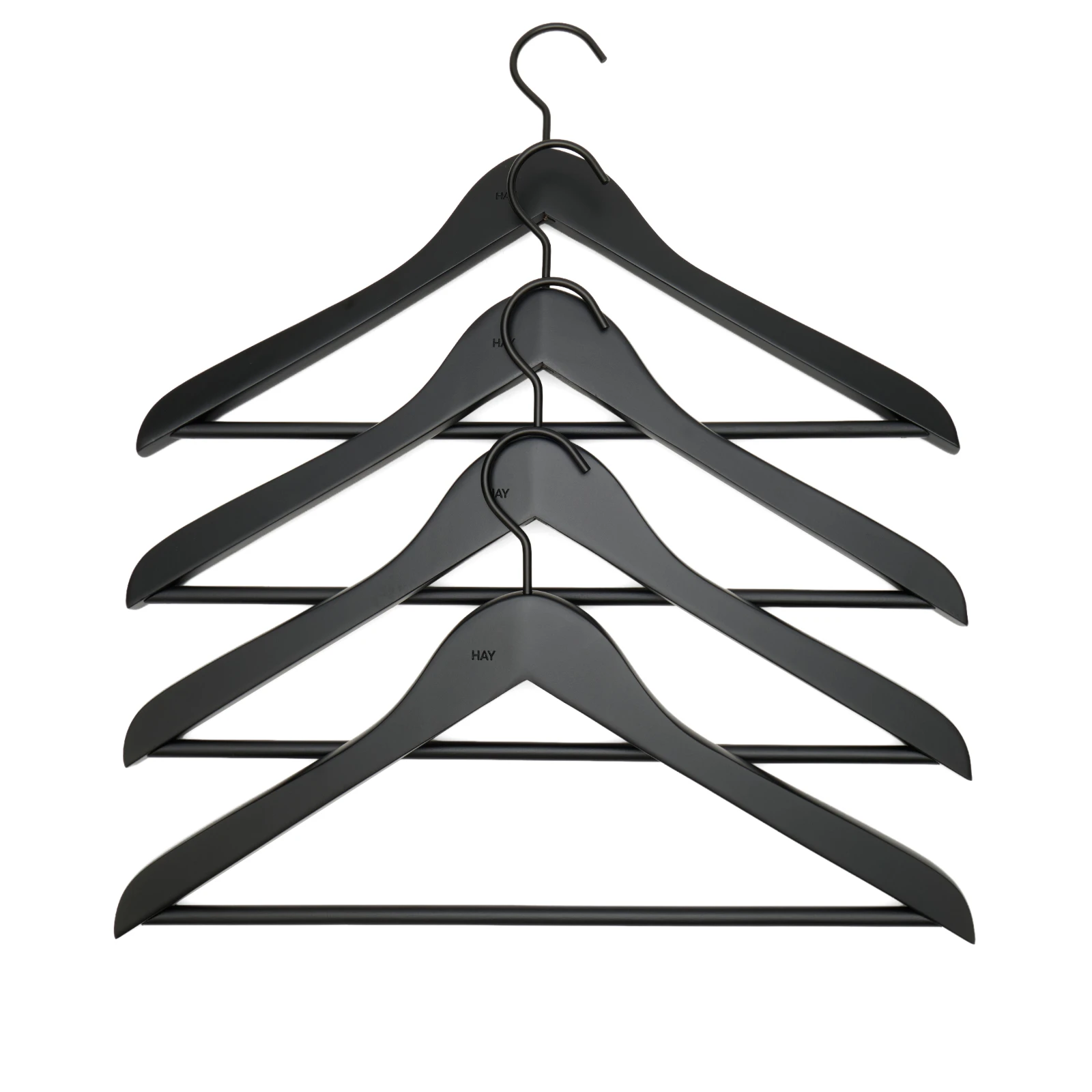 HAY Smooth Slim Bar Coat Hanger - Set of 4