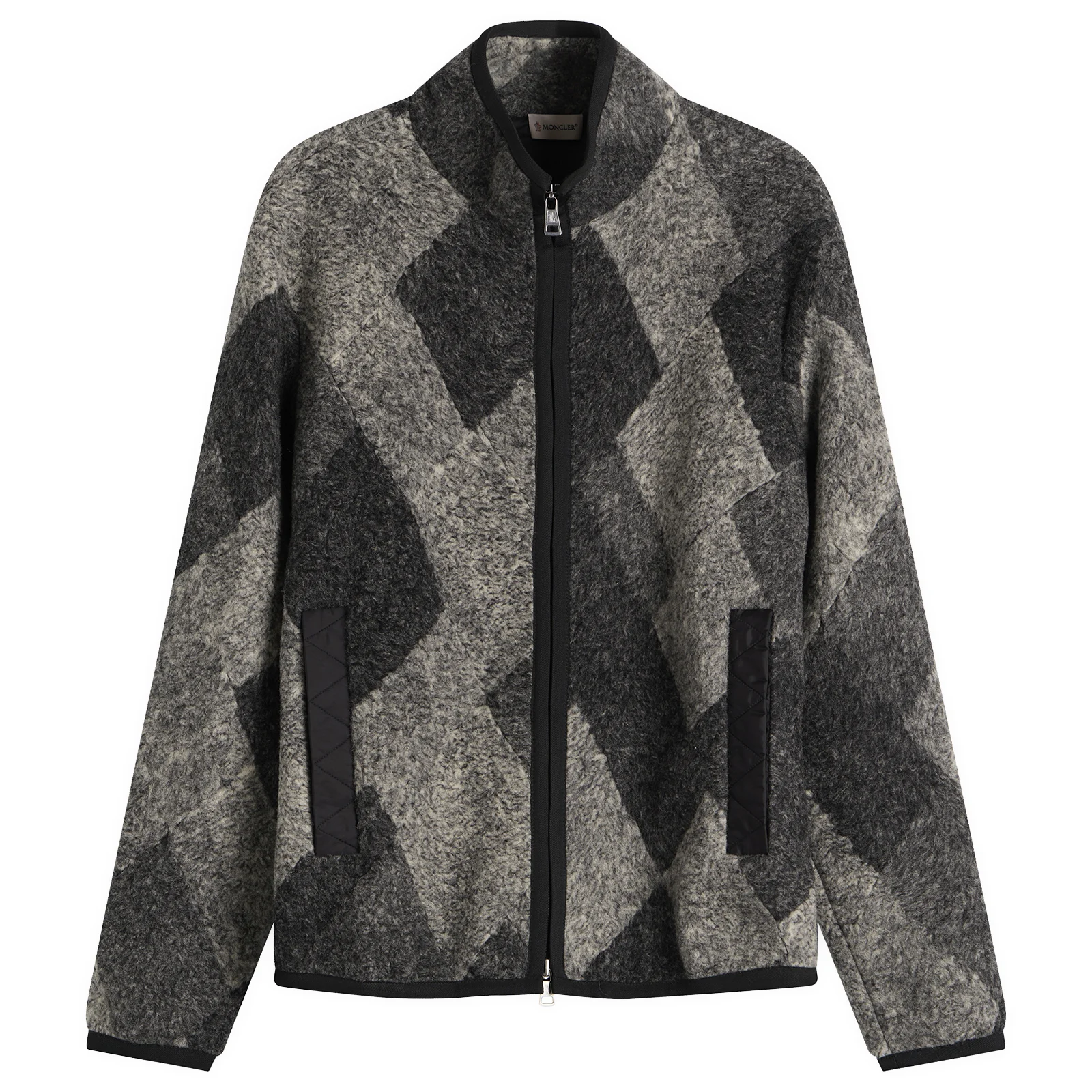 Moncler Zip Up Wool Jacquard Jacket
