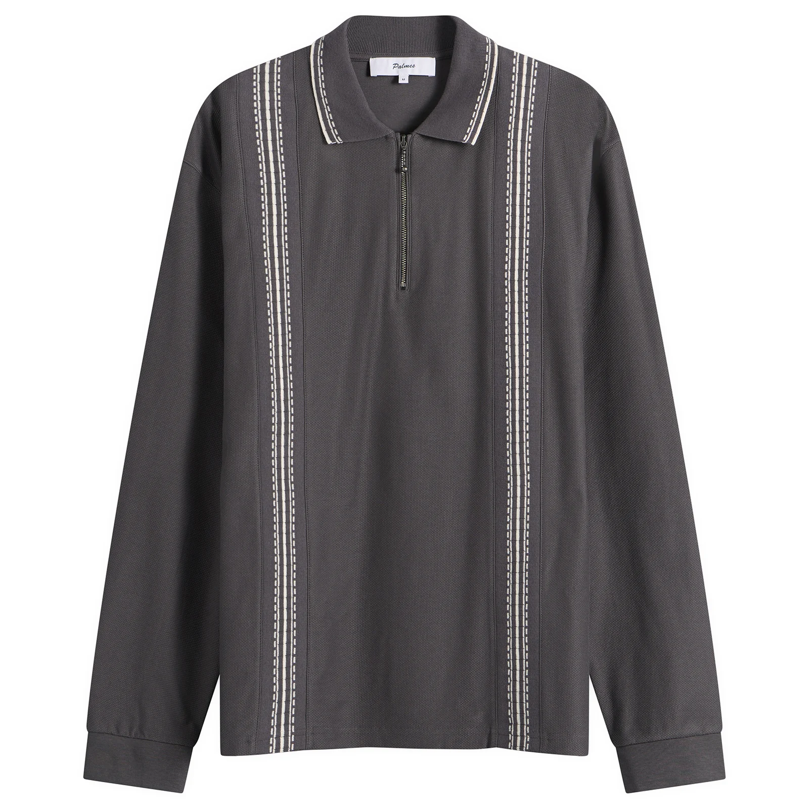 Palmes Panel Longsleeve Zip Polo