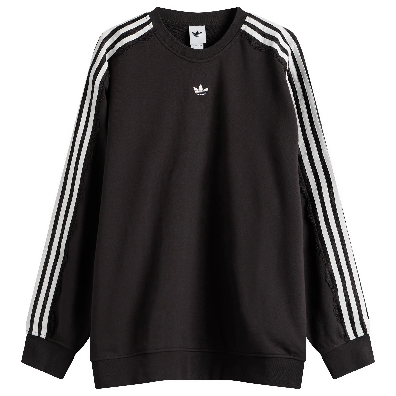 adidas Lace 3 Stripe Crew Sweatshirt