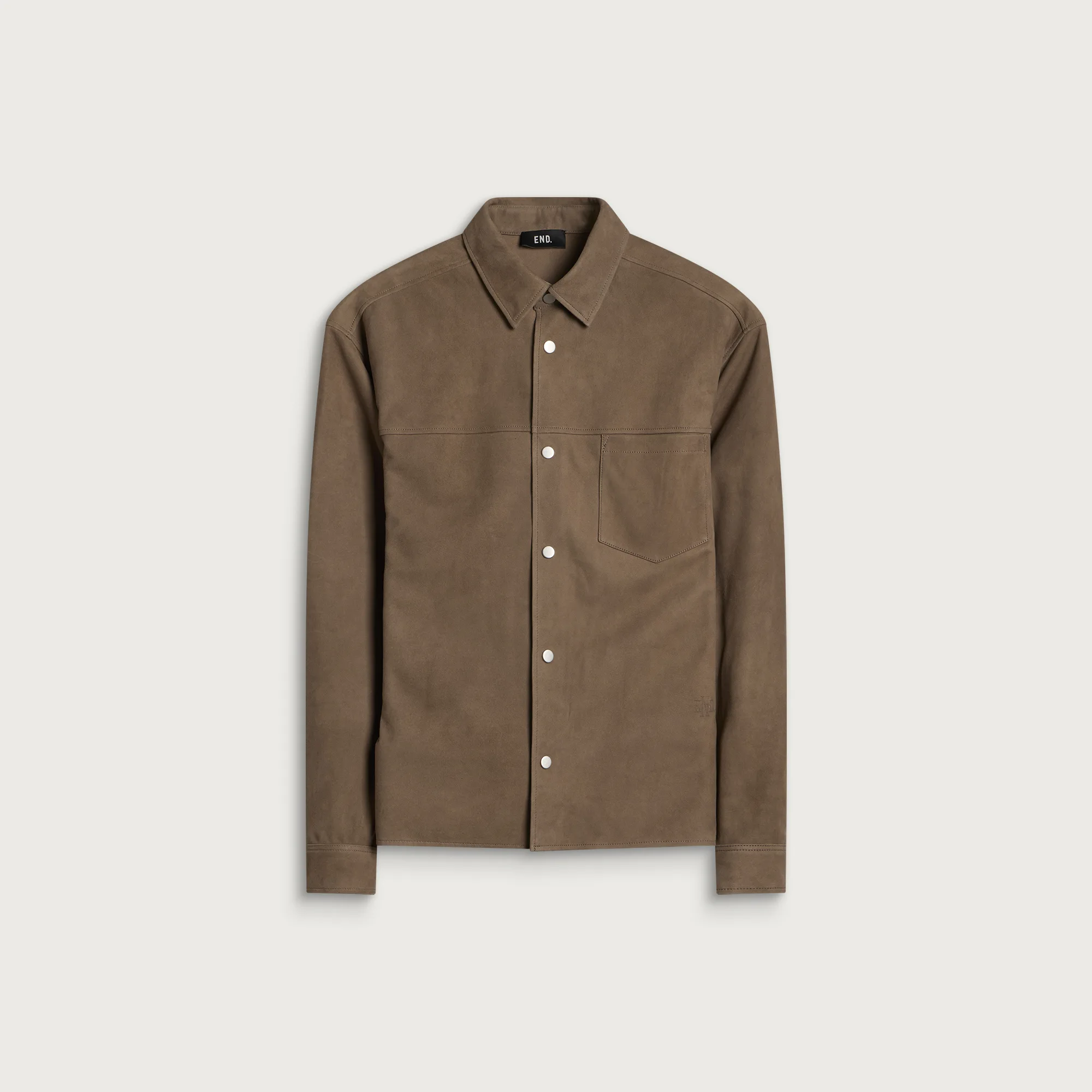 END. Task Suede Leather Shirt