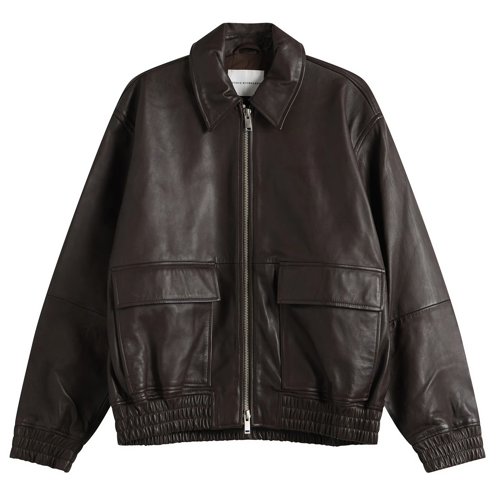 Studio Nicholson Piston Leather Bomber