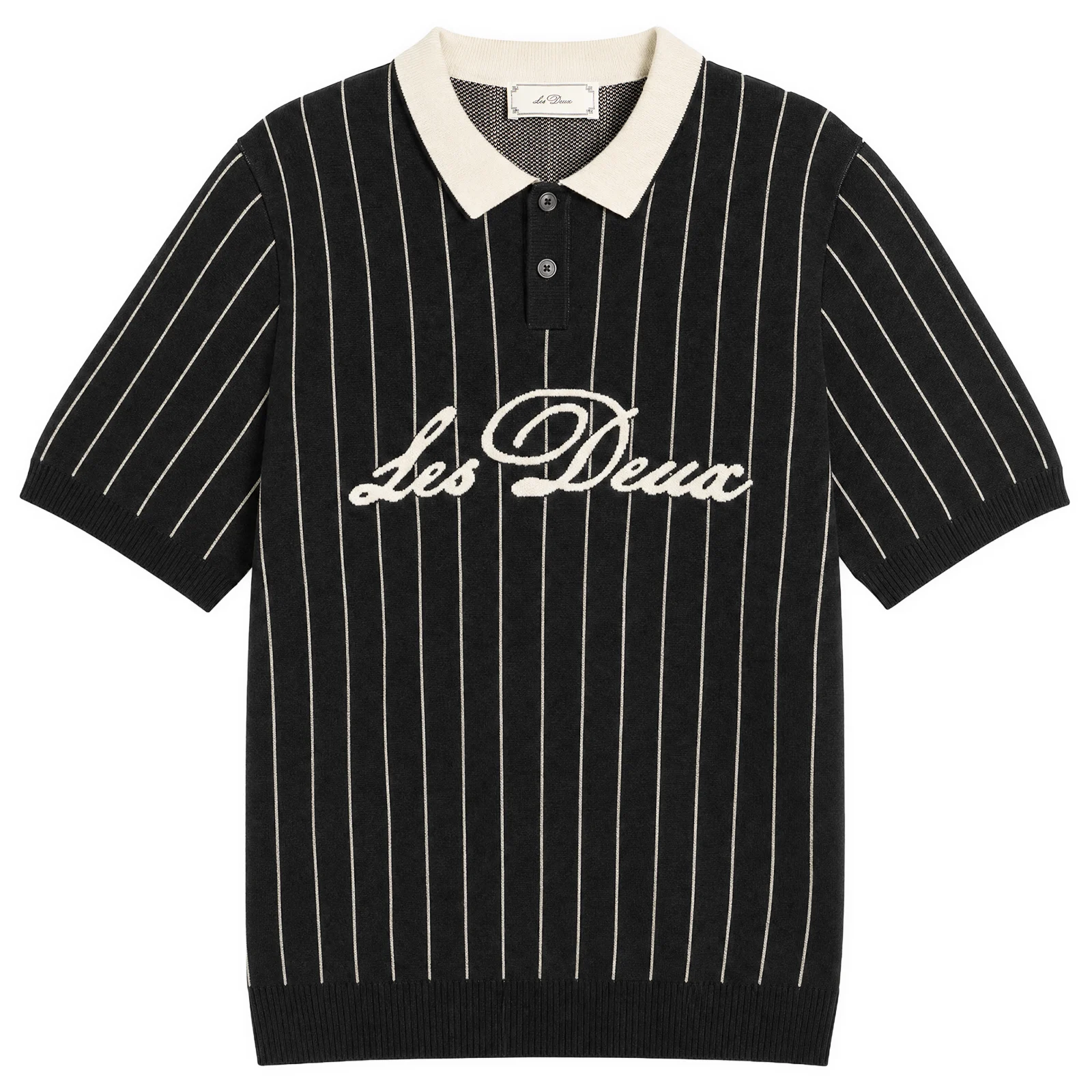 Les Deux Pinstripe Knitted Polo