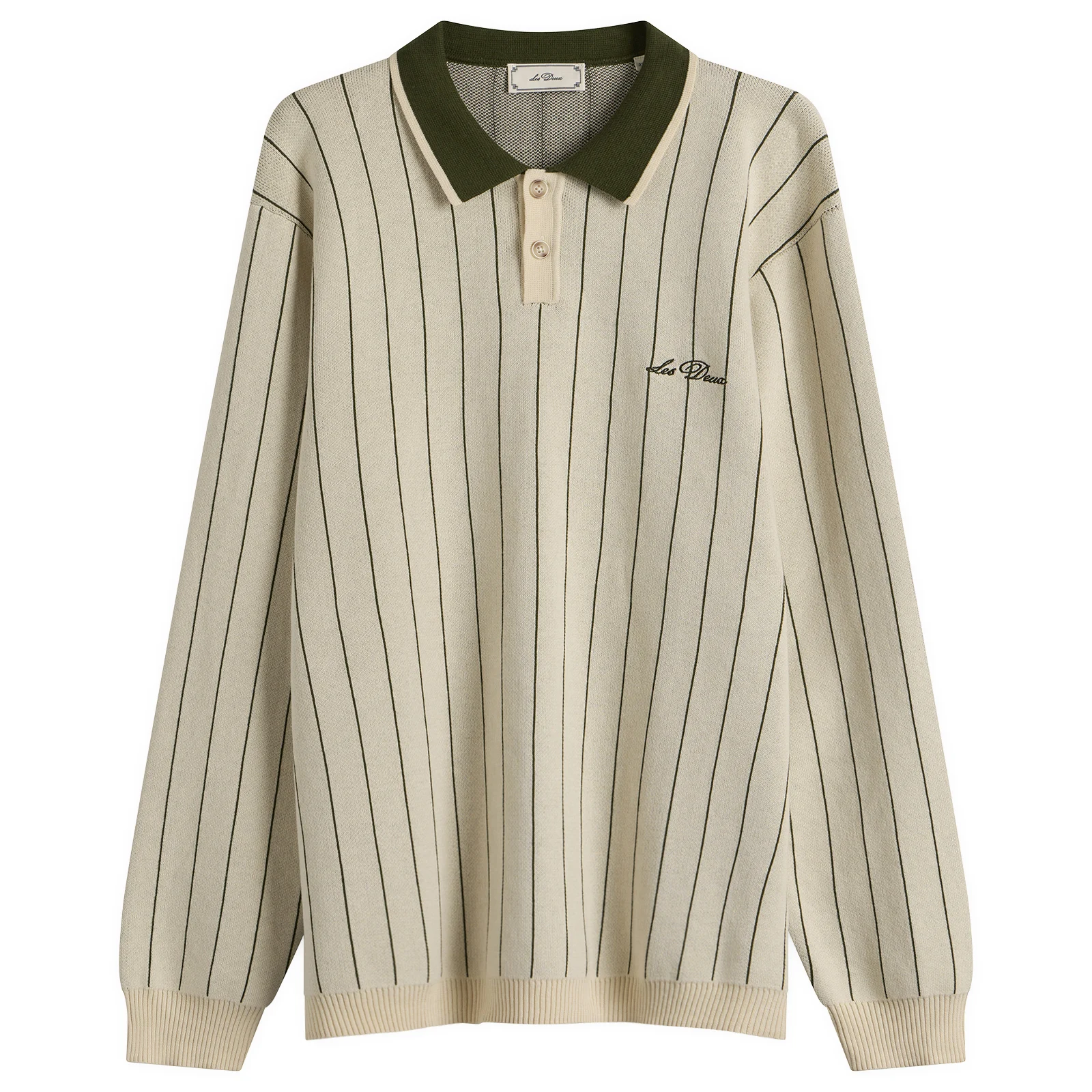 Les Deux Signature Knitted Long Sleeve Polo