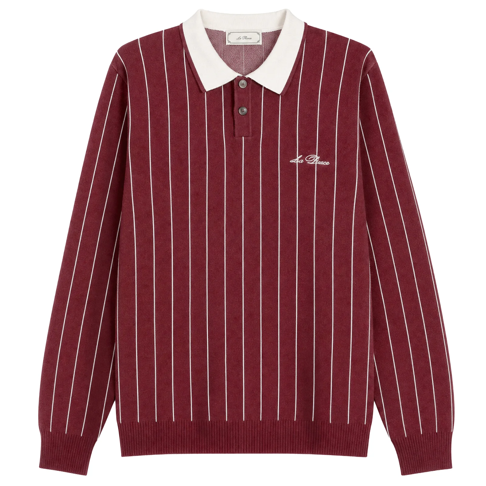 Les Deux Signature Knitted Long Sleeve Polo