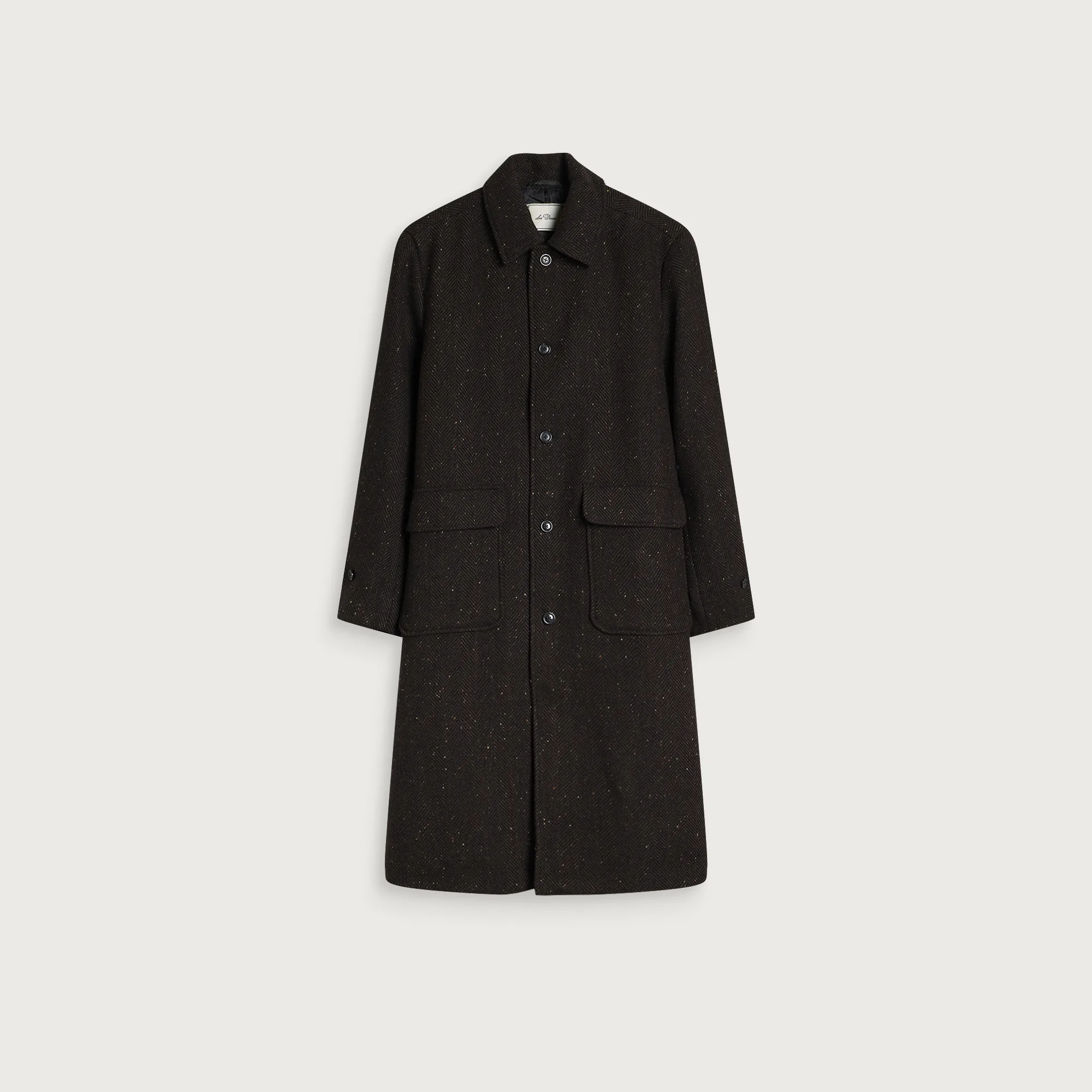 Les Deux Herringbone Wool Coat
