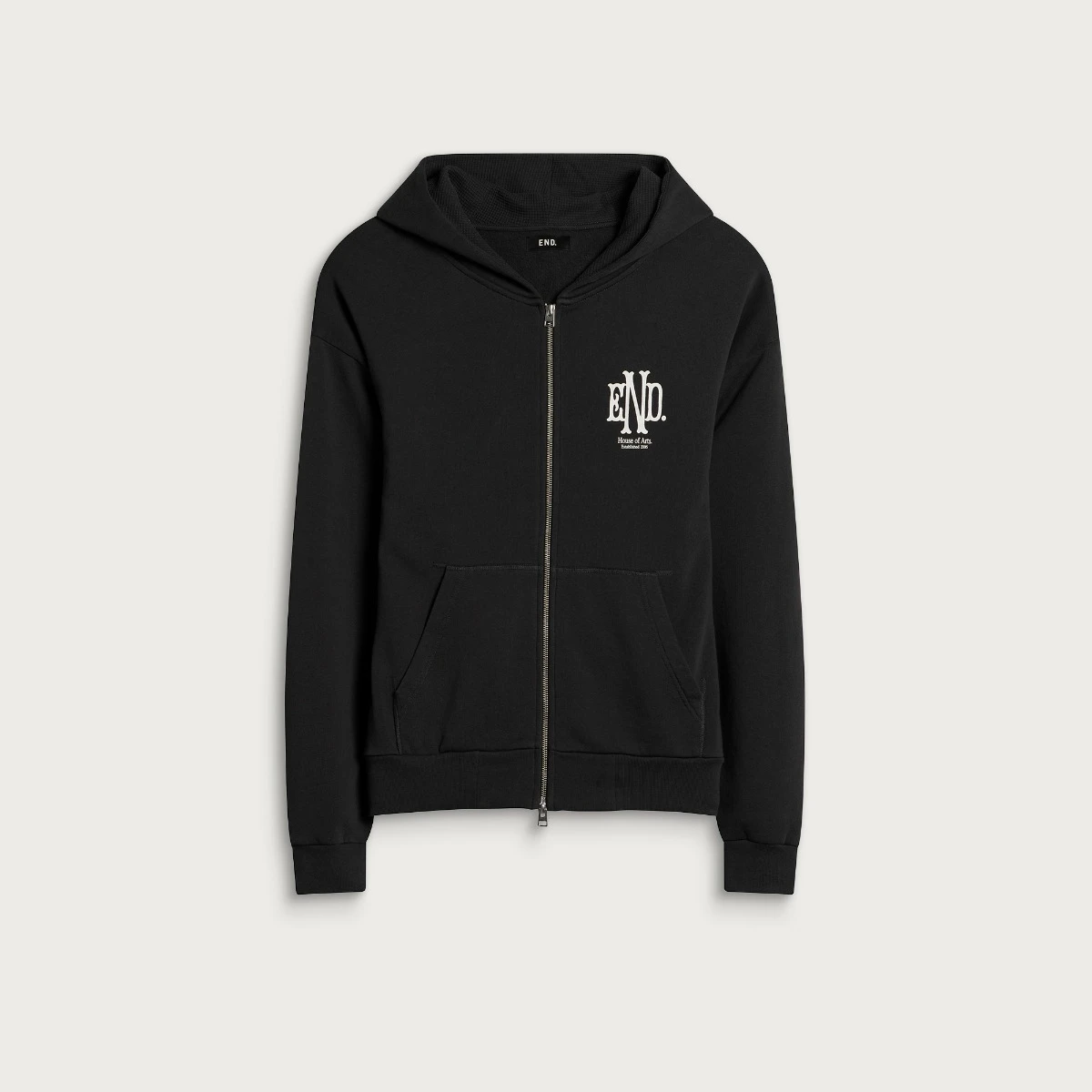 END. Mono Zip Hoodie