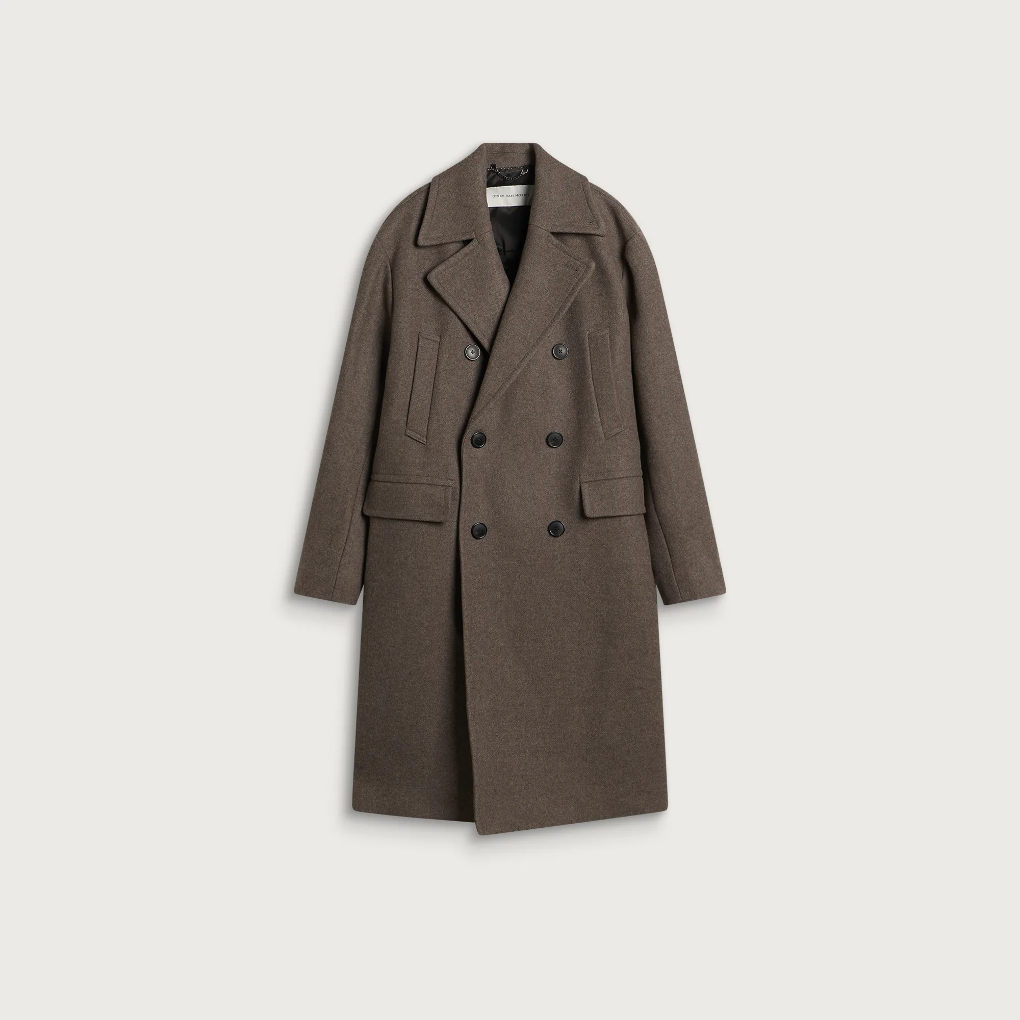 Dries Van Noten Rascott Twill Wool Coat